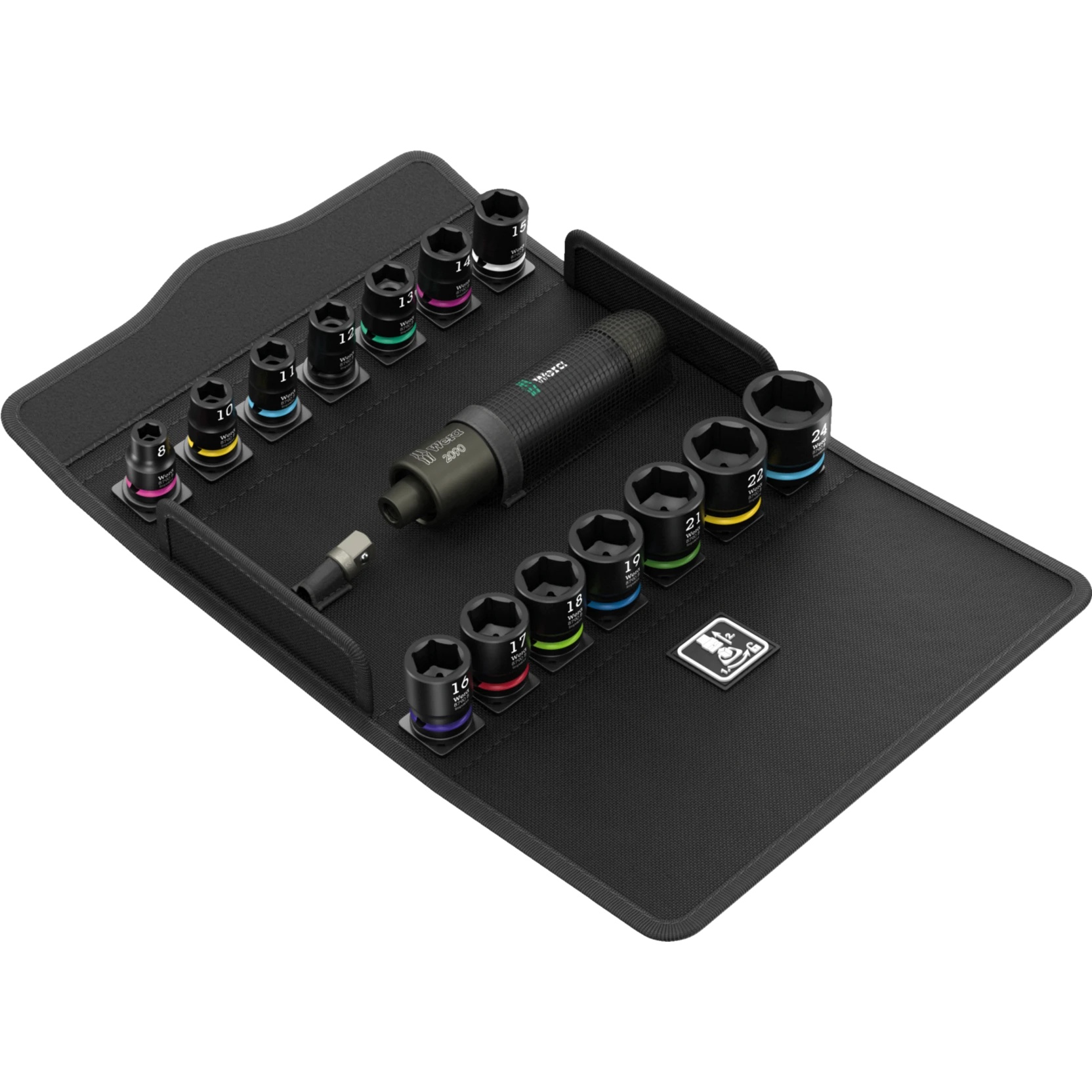 2090/16 Jeu de tournevis à frapper Impaktor 3/8", métrique, 16 pièces, 8-24 mm - Wera 05072018001