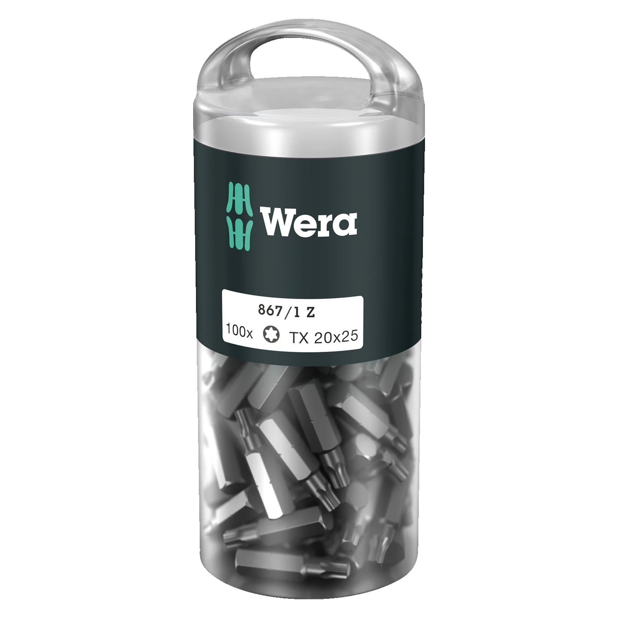 867/1 TORX DIY 100 bits TX 15 x 25 mm, tough, 100 pieces - Wera 05072447001