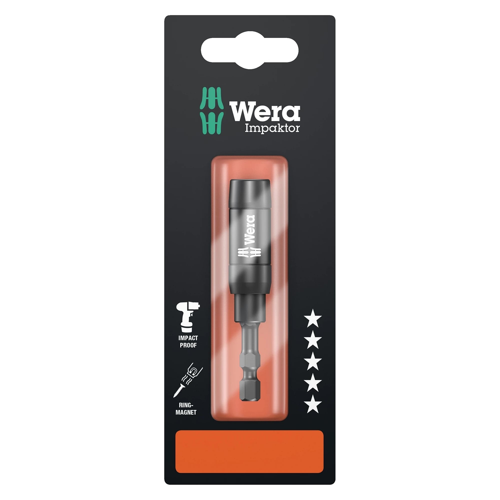 897/4 IMP R SB Impaktor Halter mit Ringmagnet und Sprengring 1/4" x 75 mm - Wera 05073990001