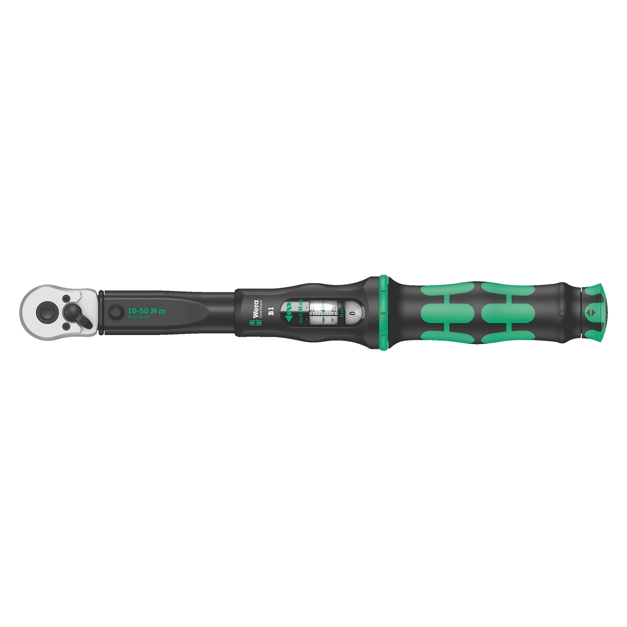 Click-Torque B 1 Drehmomentschlüssel mit Umschaltknarre, 3/8", 10-50 Nm - Wera 05075610001