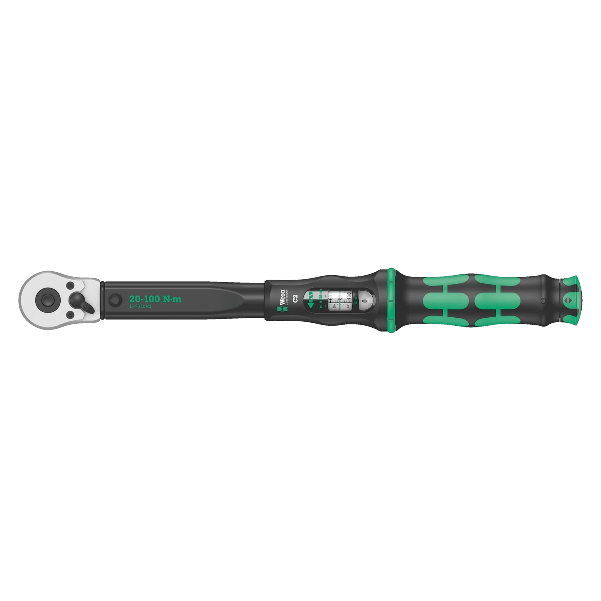 Click-Torque C 2 torque wrench with reversible ratchet, 1/2", 20-100 Nm - Wera 05075621001