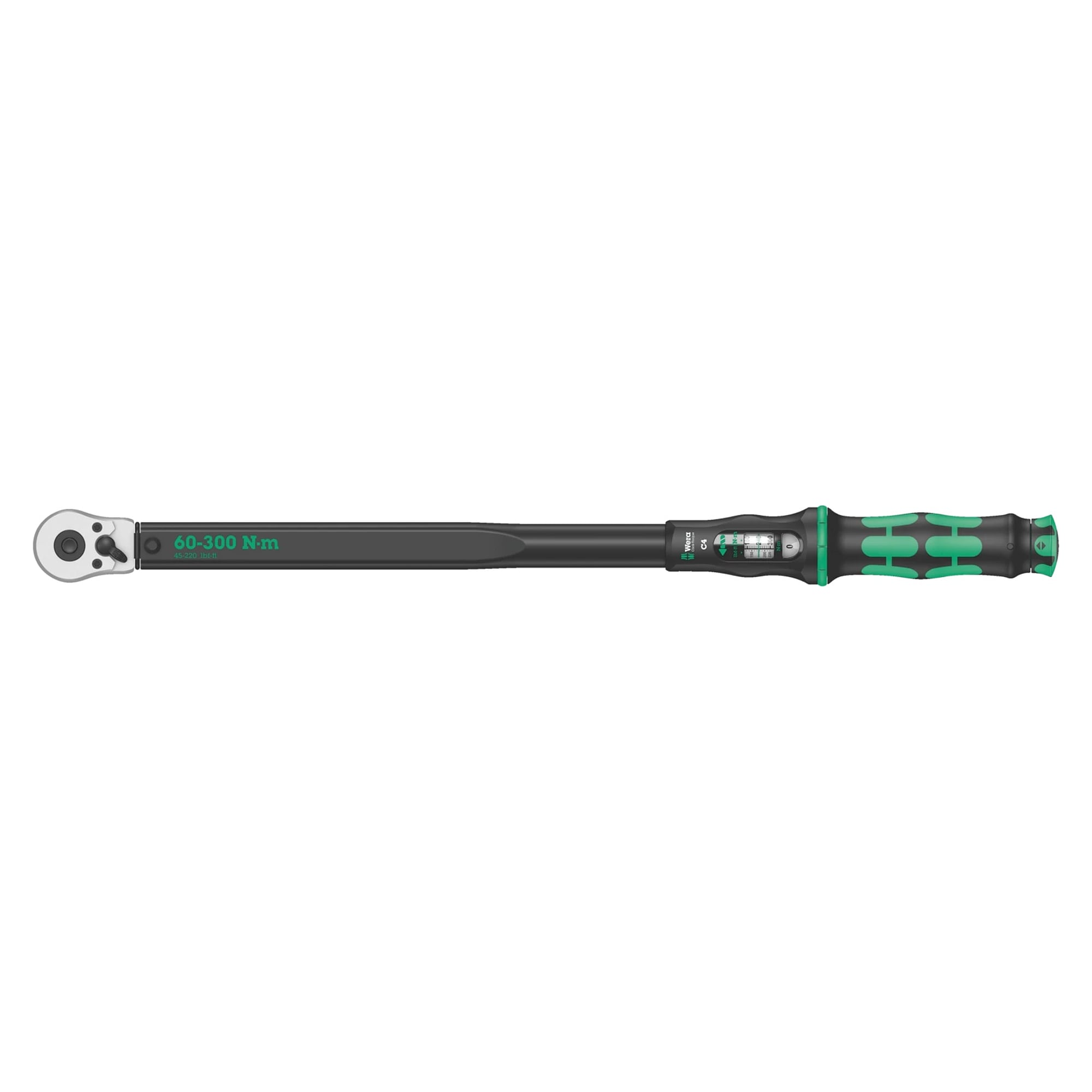 Click-Torque C 4 Drehmomentschlüssel mit Umschaltknarre, 1/2", 60-300 Nm - Wera 05075623001