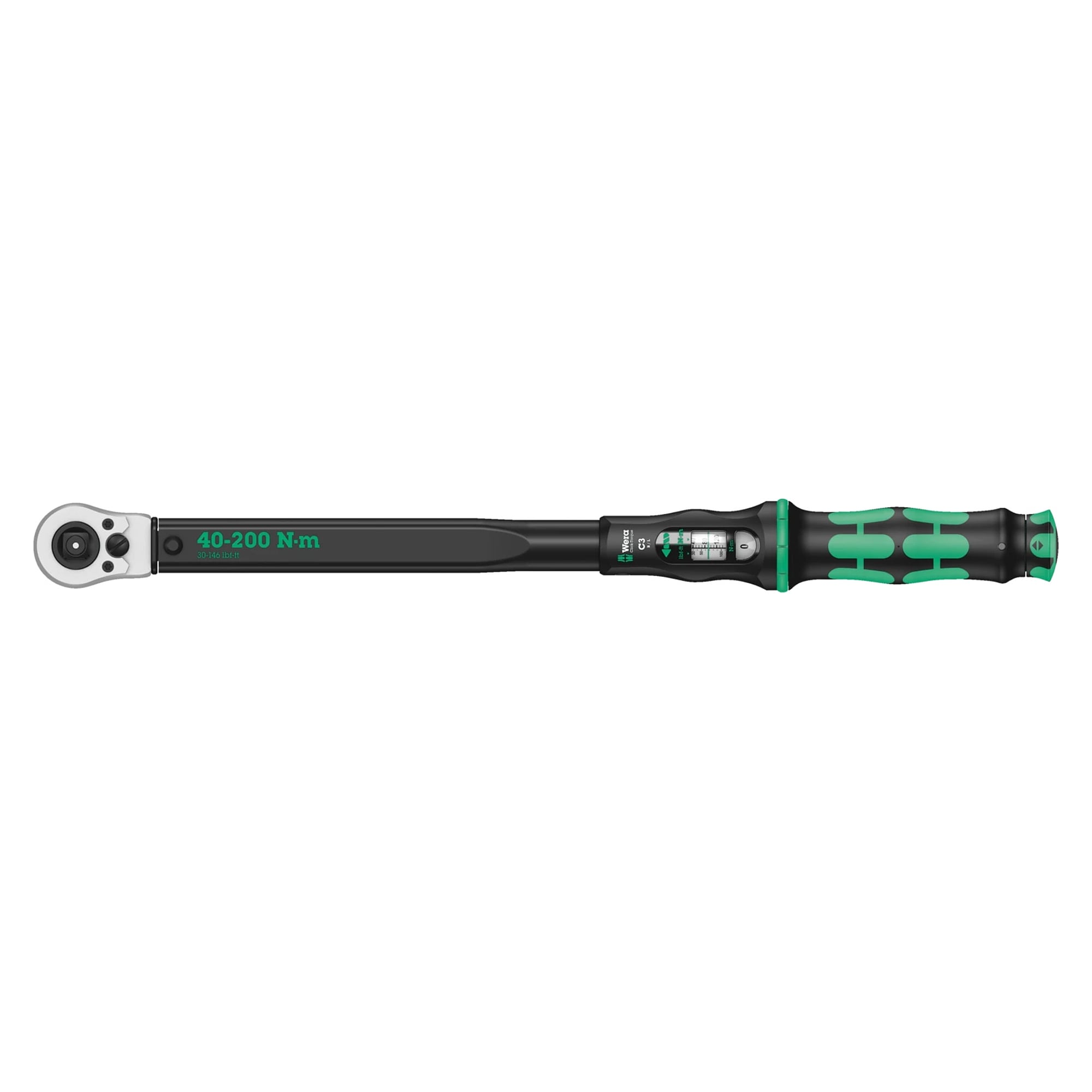 Click-Torque C 3 Push R/L torque wrench for clockwise and anti-clockwise use, 1/2", 40-200 Nm - Wera 05075626001