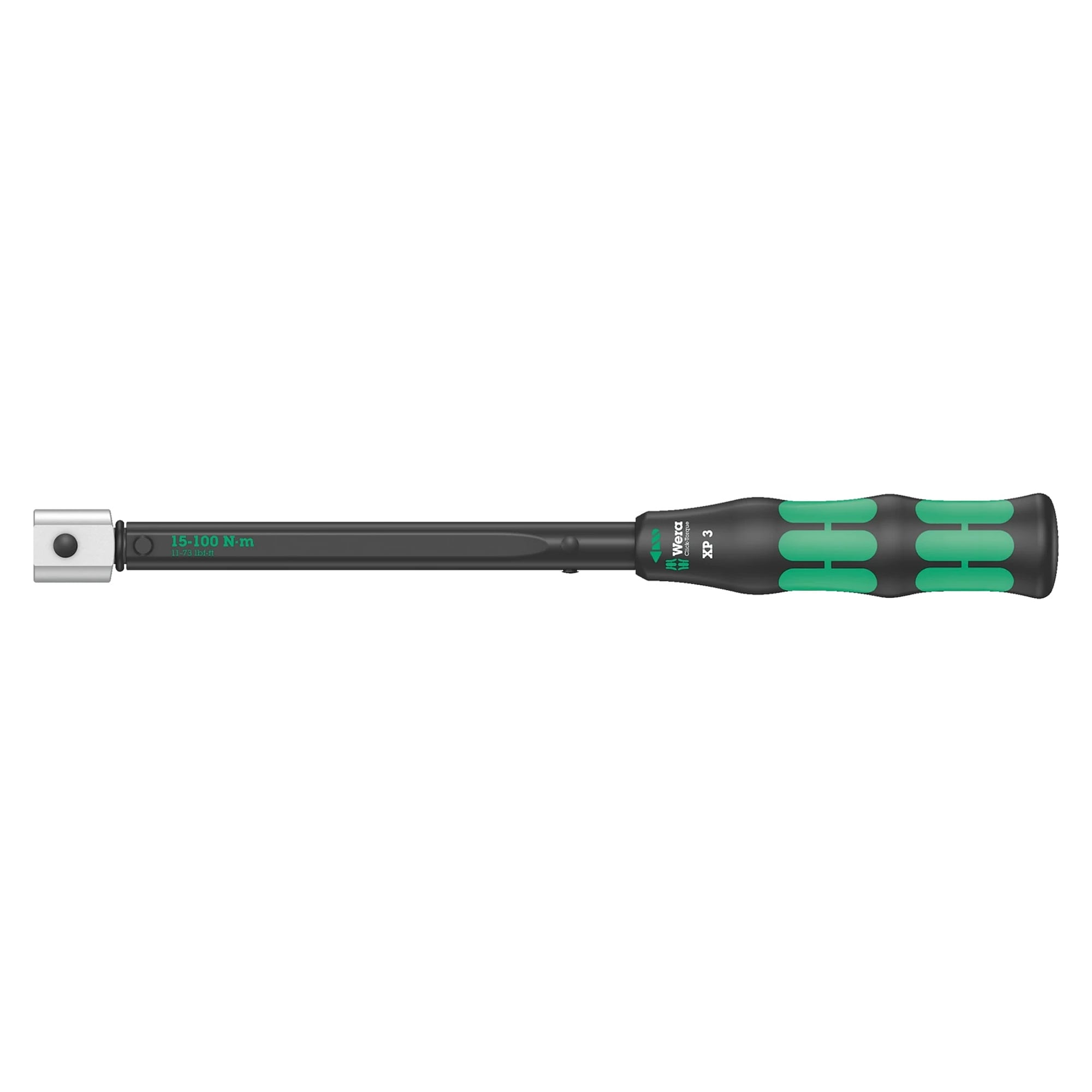 Click-Torque XP 3 pre-set adjustable torque wrench for insert tools 15-100 Nm, 9x12 mm - Wera 05075672001