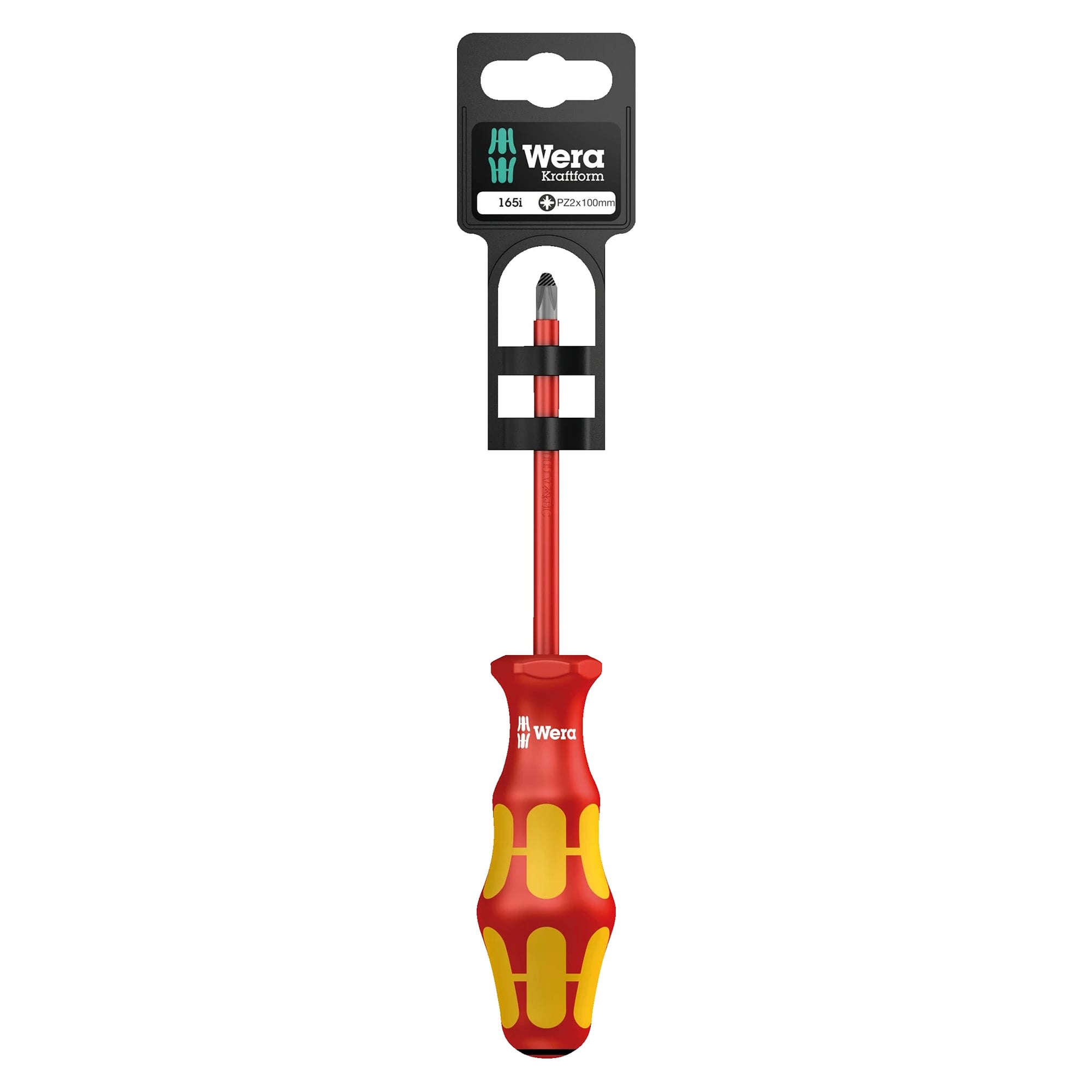 165 i PZ SB VDE insulated screwdriver for Pozidriv screws PZ 2 x 100 mm, up to 1,000 V - Wera 05100016001