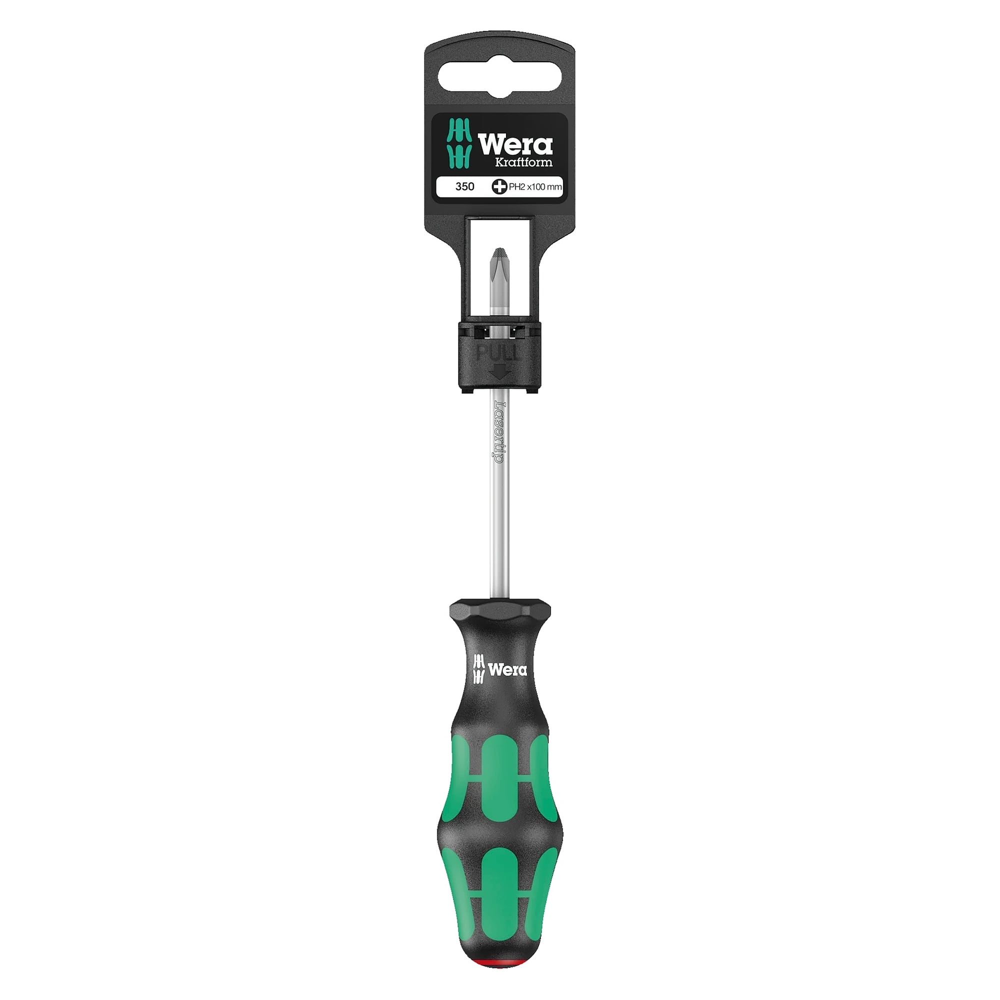 350 PH SB Screwdriver for Phillips screws PH 2 x 100 mm, Kraftform Plus - Wera 05100052001