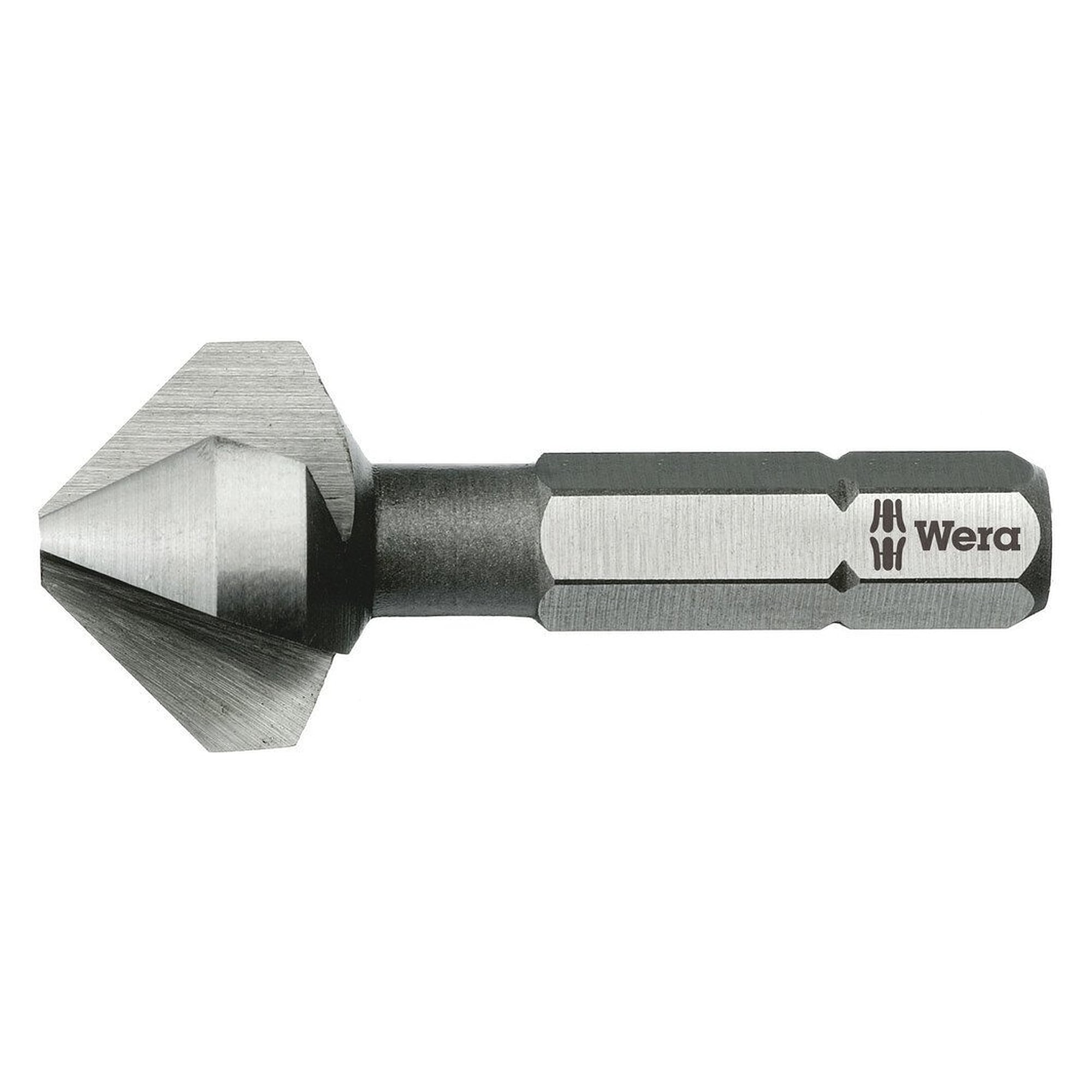 846 HSS Embout conique à chanfreiner 3 lèvres 90°, 12,4 mm pour M 6, 6 pans 1/4" - Wera 05104633001