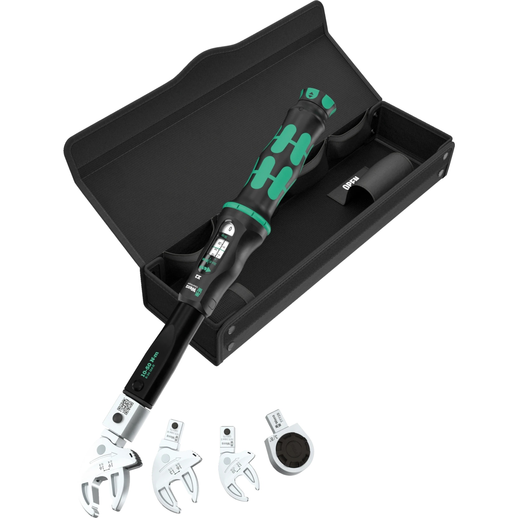 9558 Jeu de clé dynamométrique pour raccords à vis de tuyauterie, 10-50 Nm, 5 pièces - Wera 05136062001