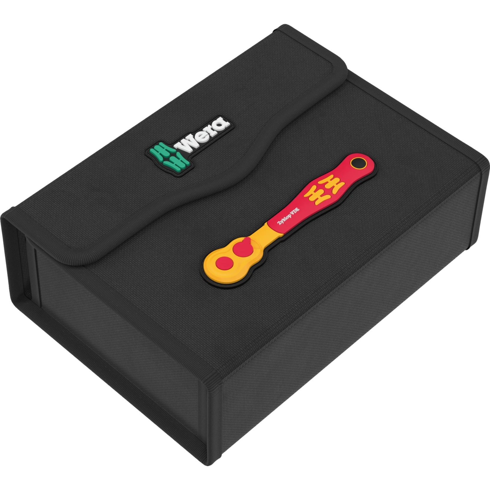 9586 Textile box for 8007 A VDE Zyklop 1/4" ratchet set, empty, 190 x 130 x 55 mm - Wera 05136558001