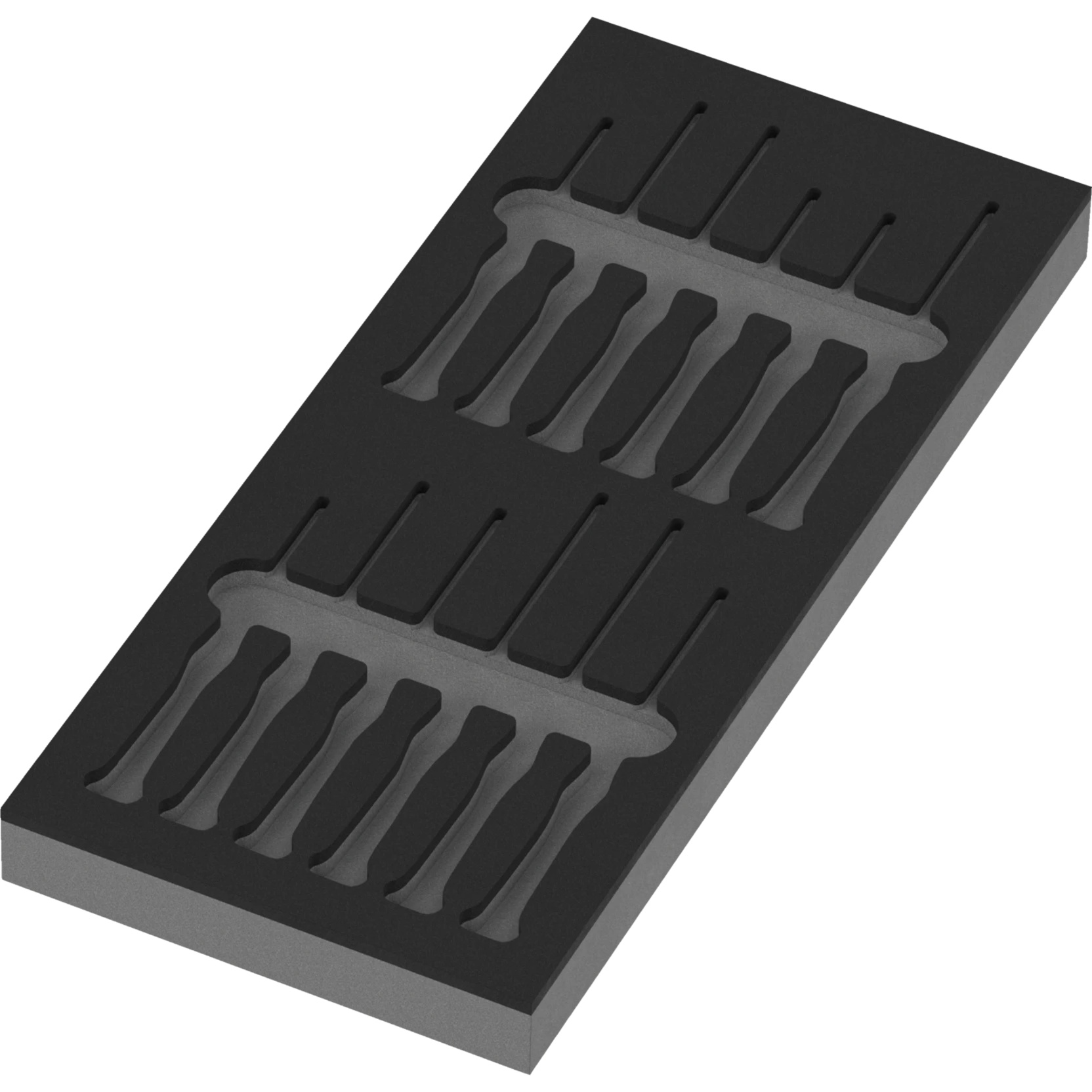 Insert en mousse 9816 pour jeu Kraftform Micro 2, sans outils, 172 x 30 x 392 mm - Wera 05137318001