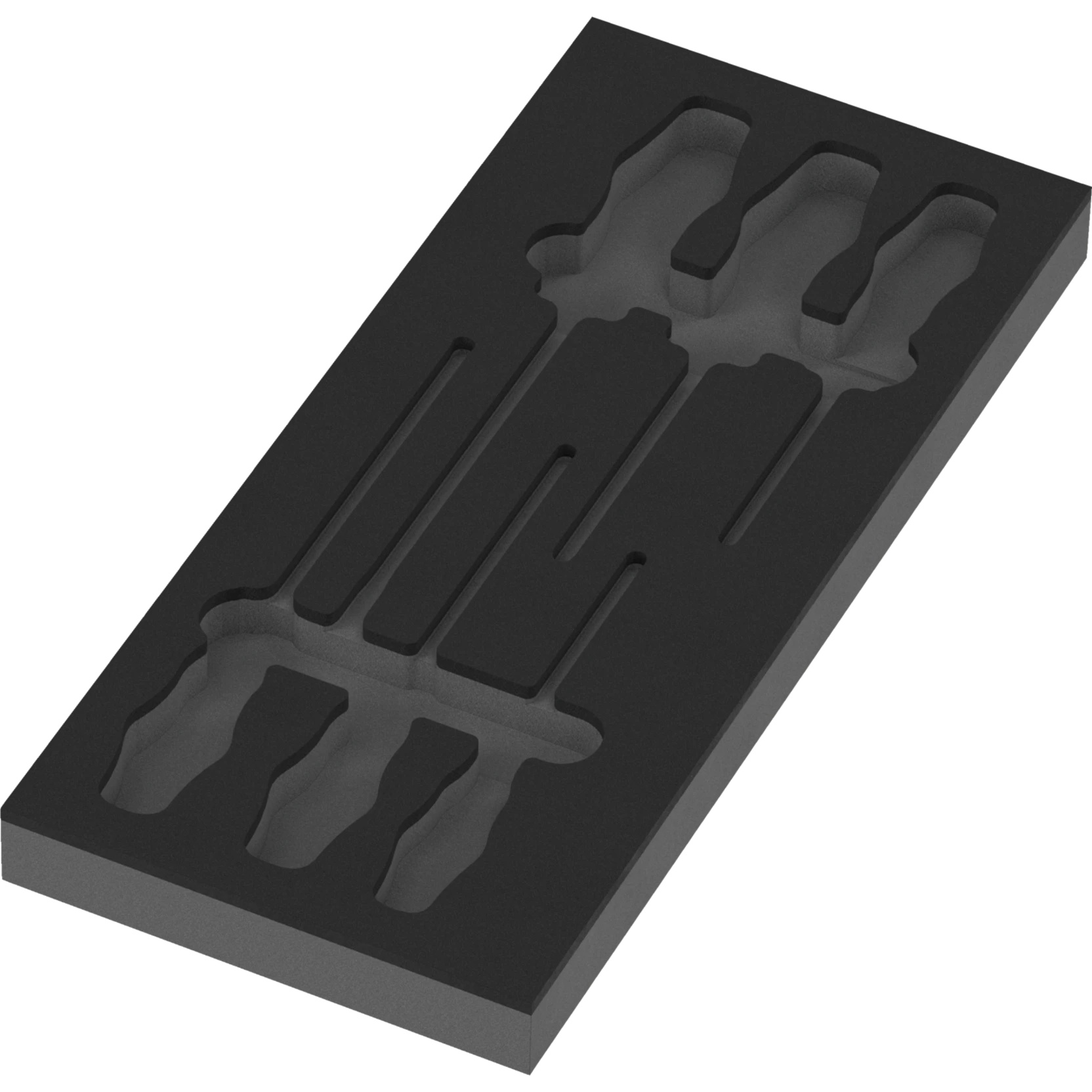 9817 Insert en mousse pour jeu de tournevis Kraftform série 300 Set 1, sans outils, 172 x 30 x 392 mm - Wera 05137327001