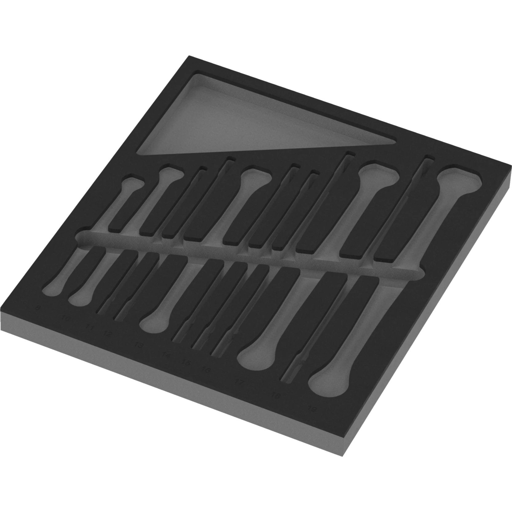 9835 Schaumstoffeinlage 6007 Joker 11 Set 1, ohne Werkzeug, 172 x 30 x 392 mm - Wera 05137335001