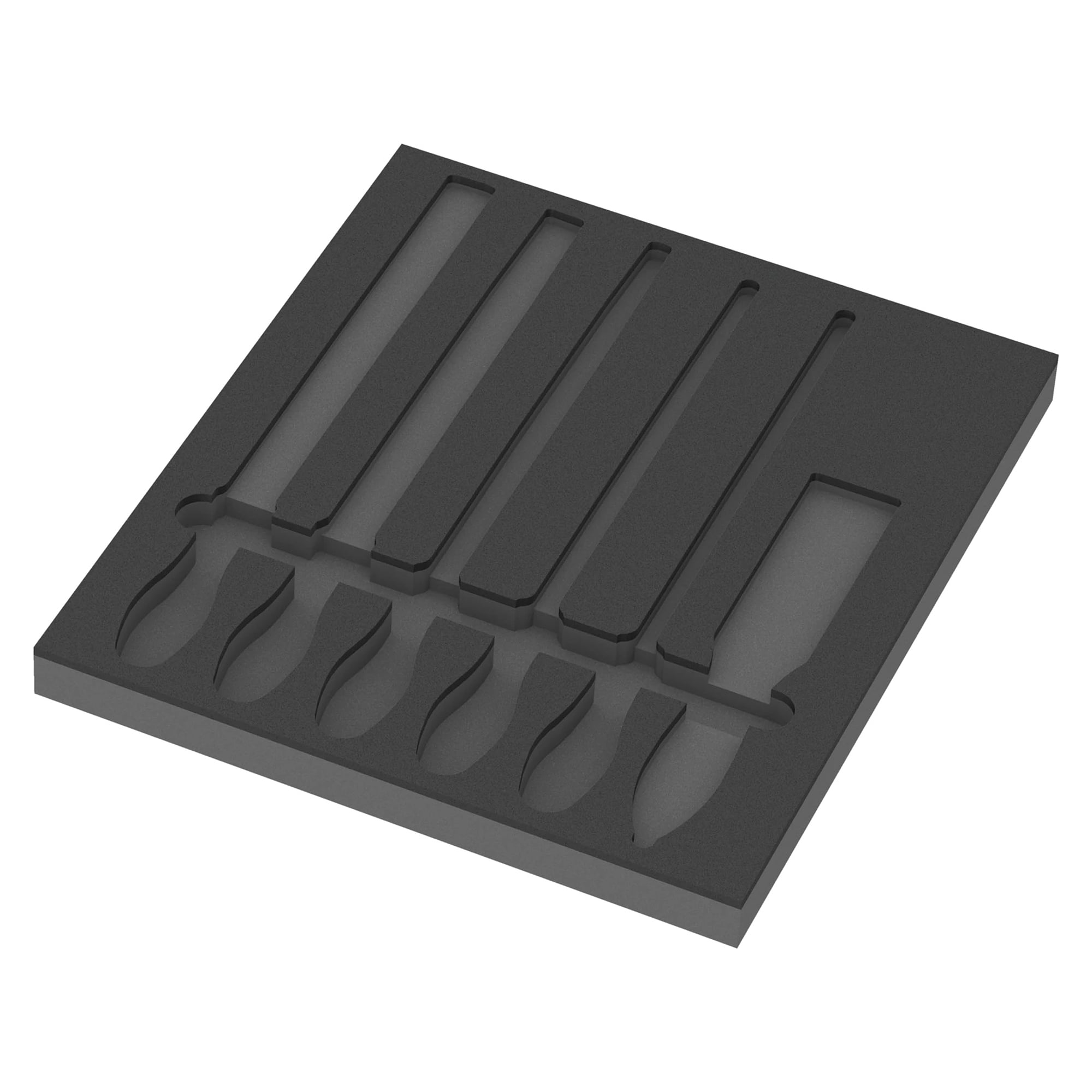 9883 Schaumstoffeinlage Feilen Set 1, 2-farbig, ohne Werkzeug, 344 x 30 x 392 mm - Wera 05137383001