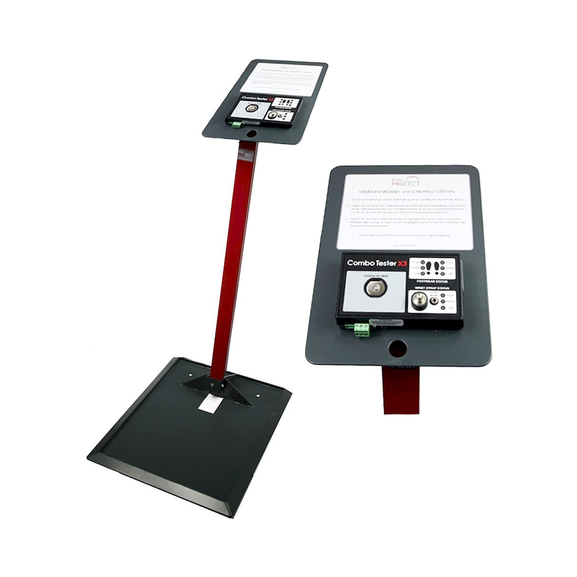 Standfuß mit Halteplatte und Fußabstreifer für PD-400/Combo Tester X3 - A1-ESD EP0206043