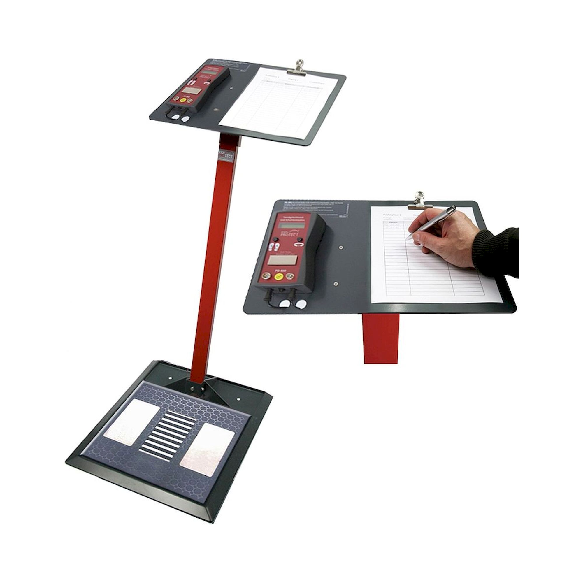 Standfuß mit Halteplatte, Fußabstreifer und DIN A4 Klemme für PD-400/Combo Tester X3 - A1-ESD EP0206044