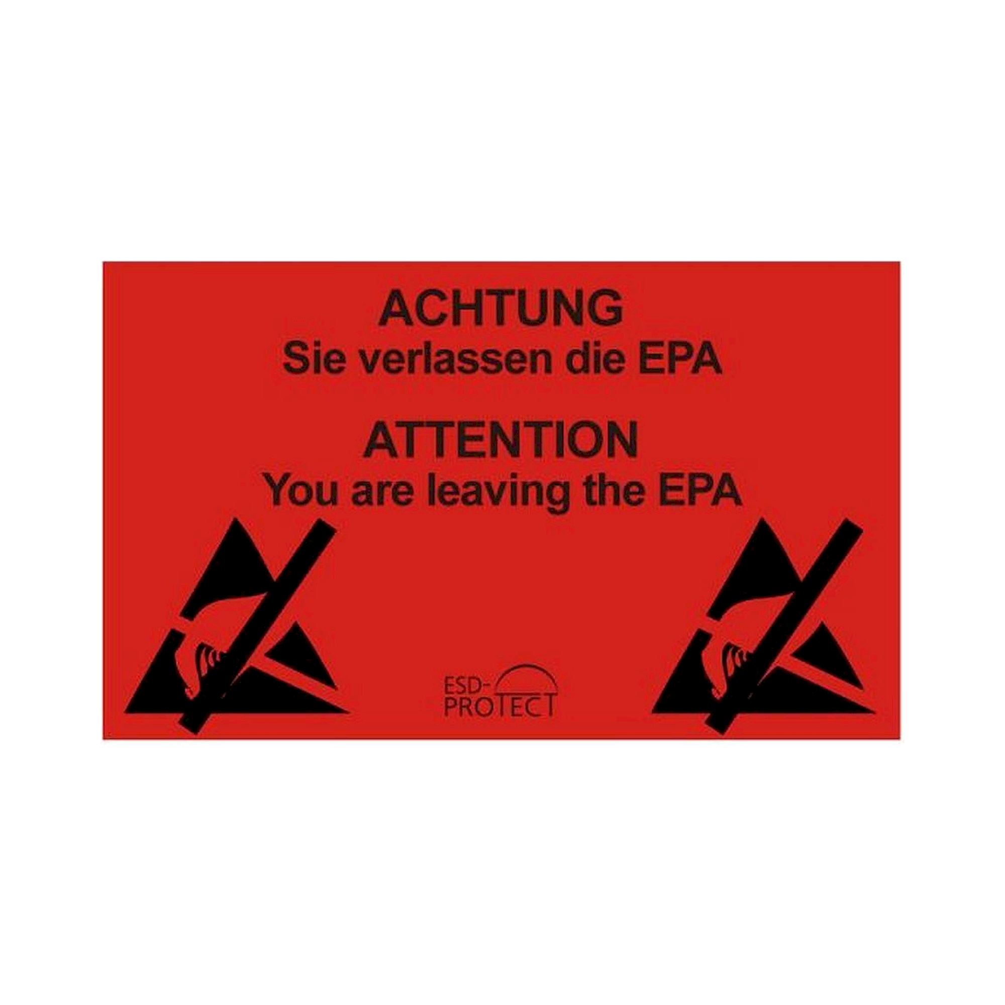 EPA-Ausgangsschild, DE-EN, Hartplastik, 500 x 300 mm