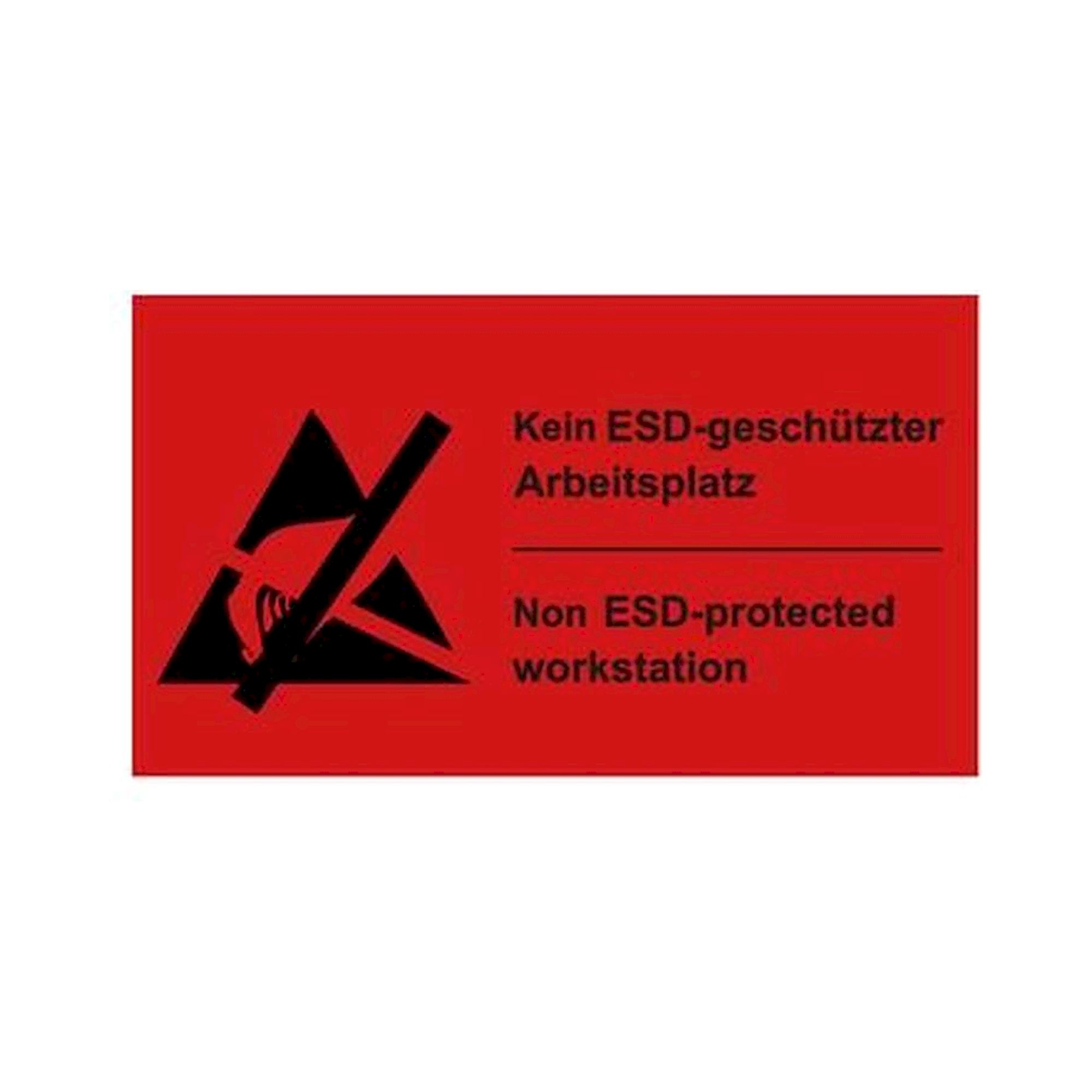Aufkleber "Kein ESD-geschützter Arbeitsplatz"