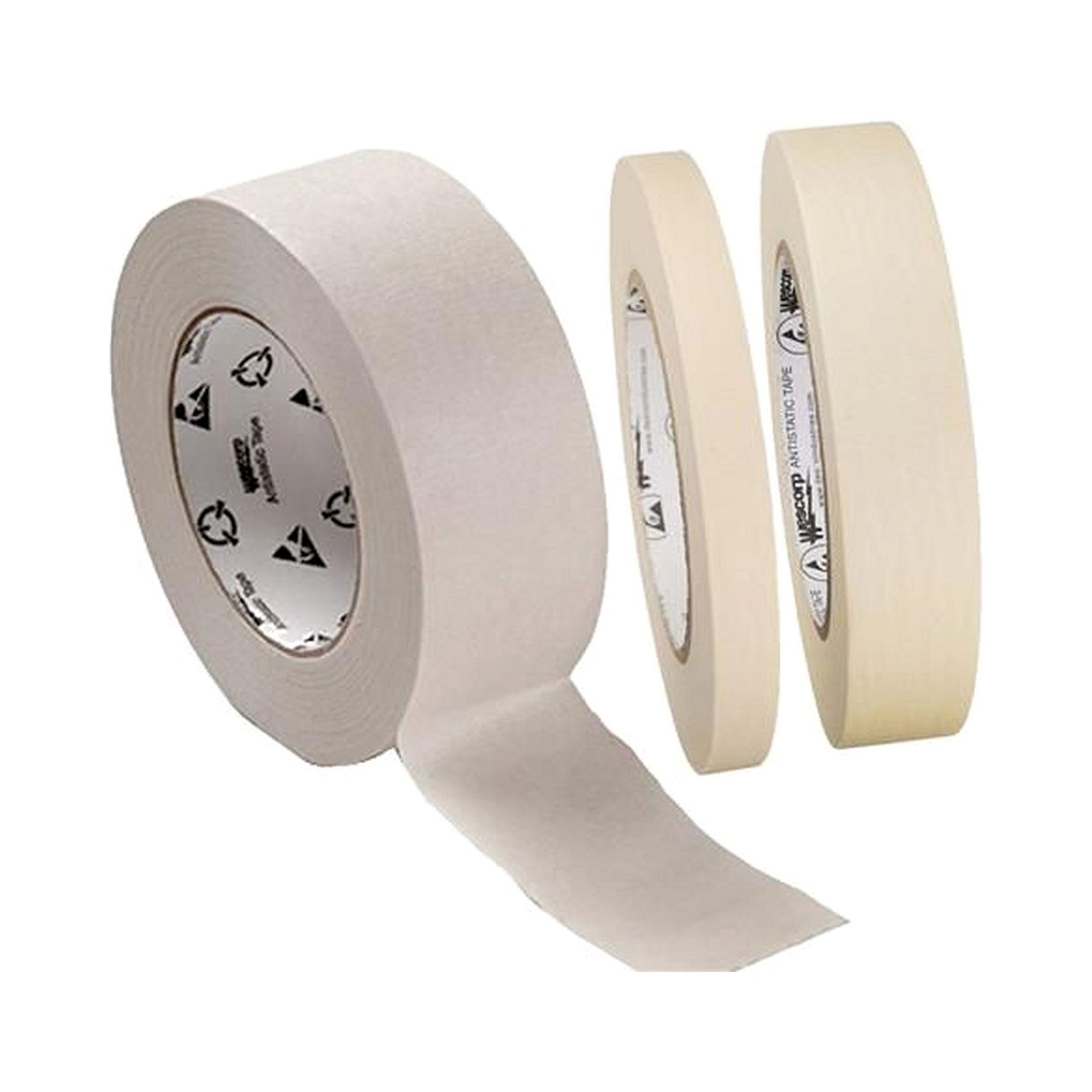 Kreppband antistatisch, ESD, Länge 55 m, 12 mm