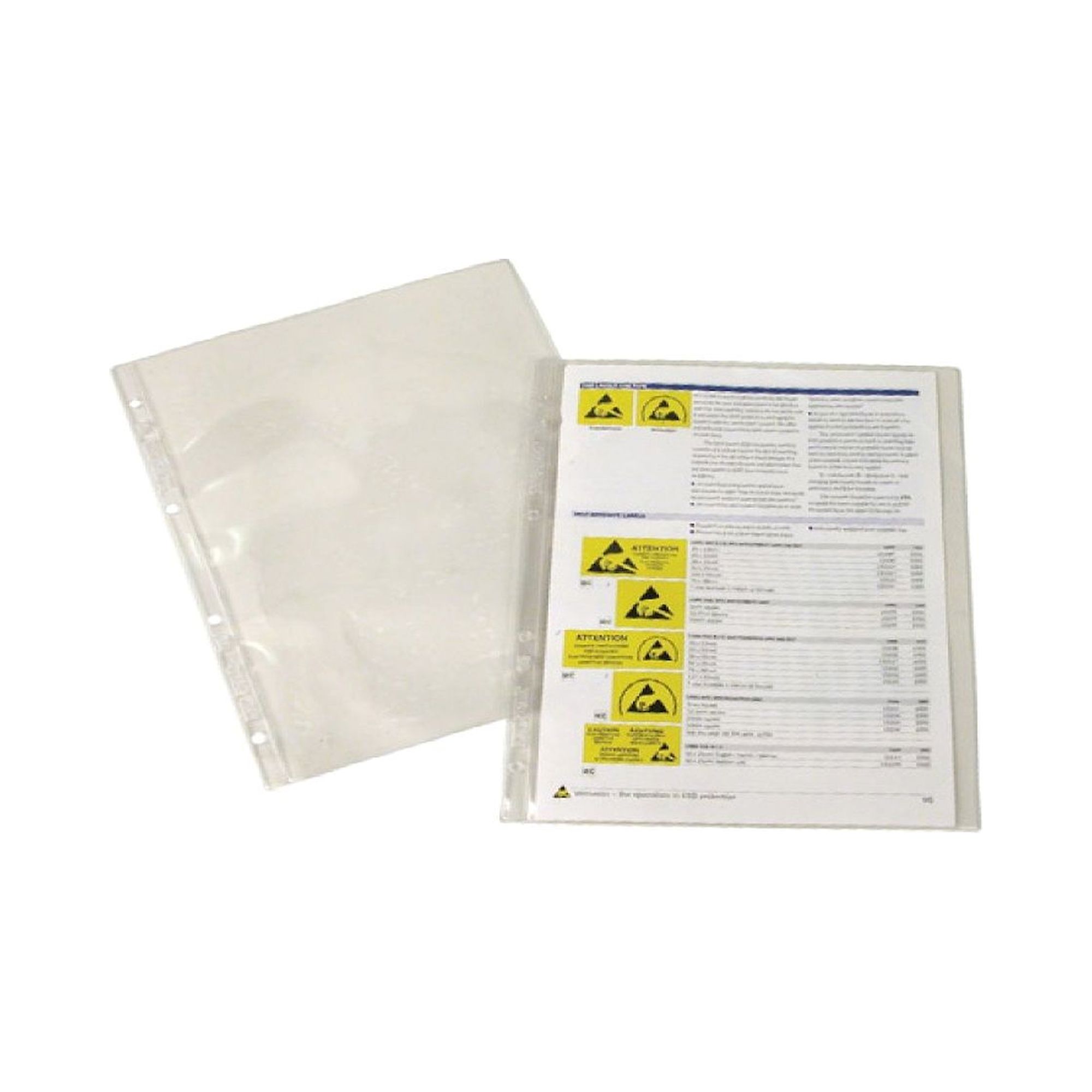 Dokumentenhülle DIN A4, leitfähig, transparent, 4-fach