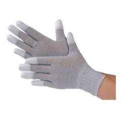 ESD-Handschuhe TOP-FIT, mit PU-beschichteten Fingerkuppen, grau, M