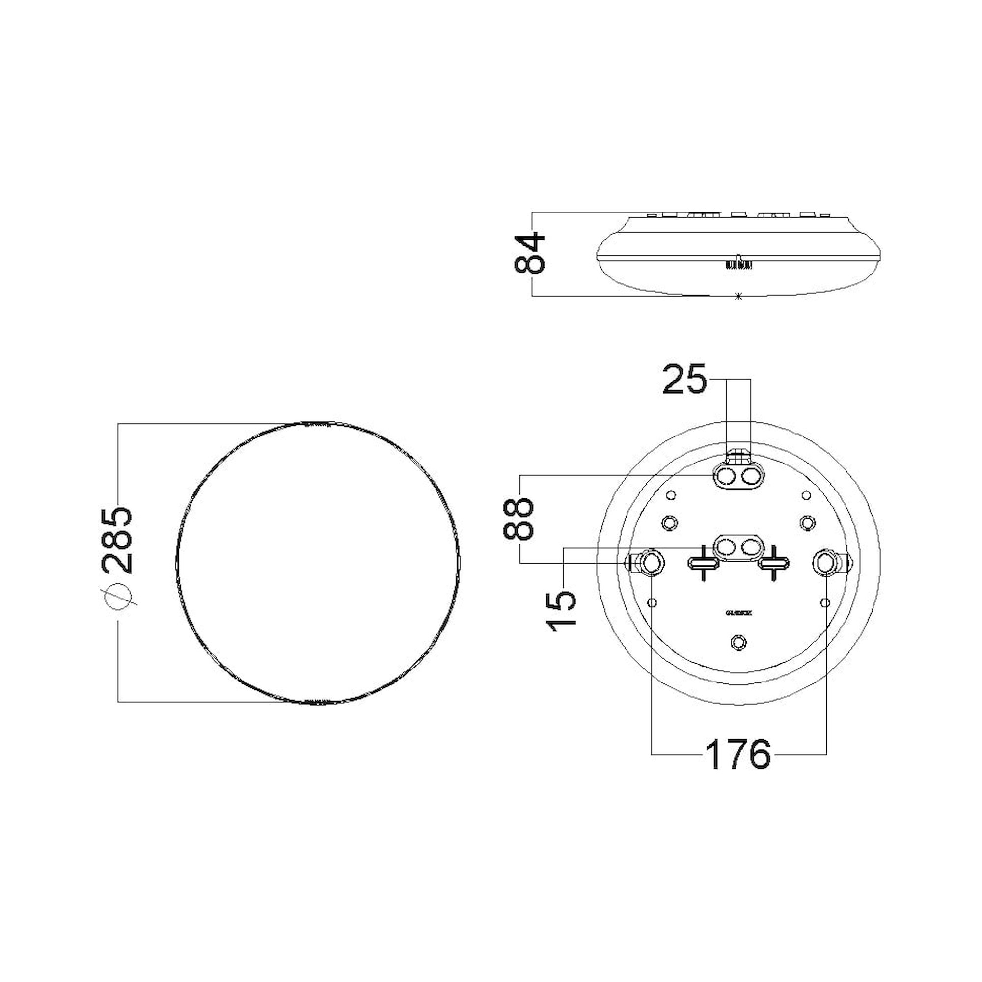 Glamox A25-S280 surface-mounted luminaire, 1744 lm, 4000 K
