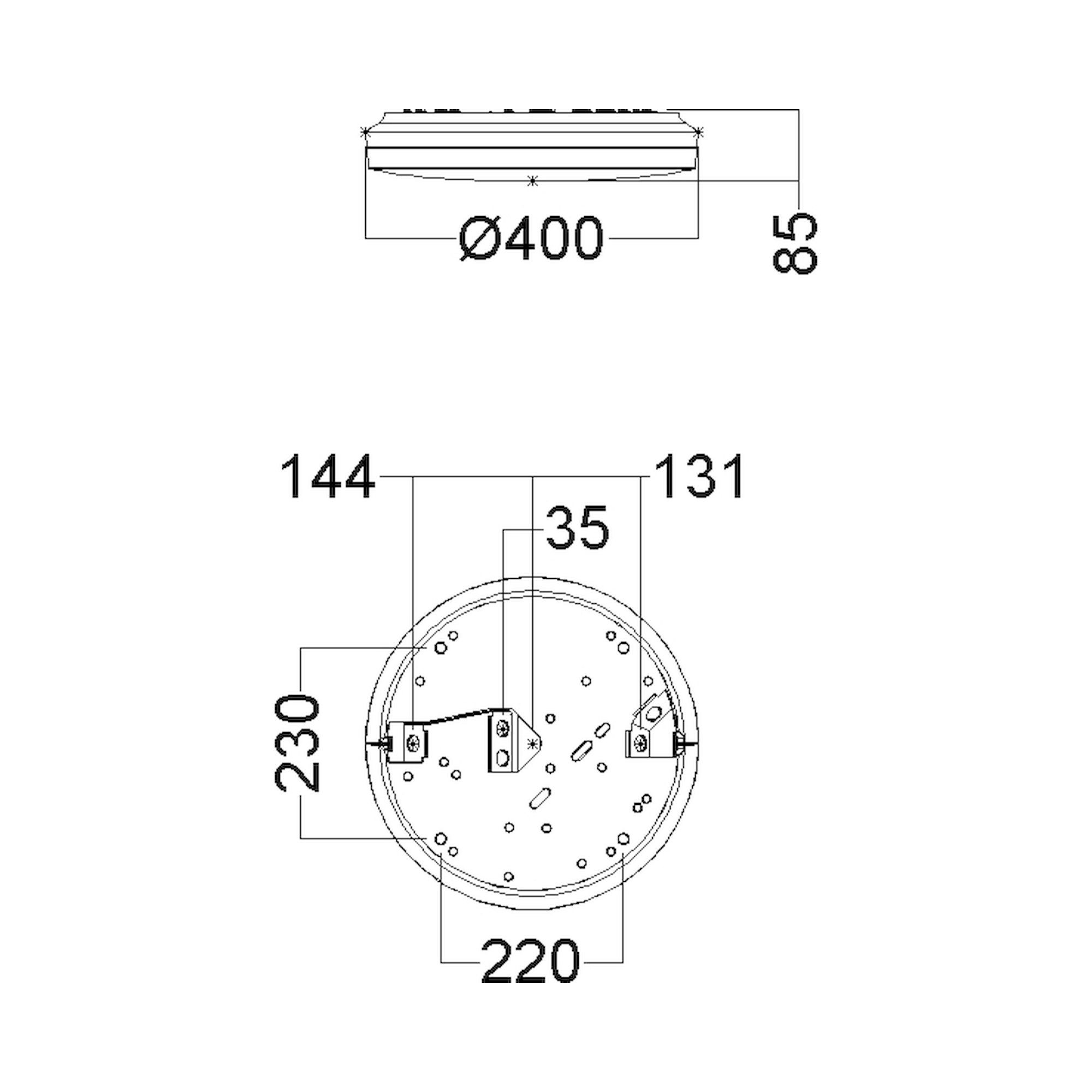 Glamox A35-S400 luminaire en saillie, 2893 lm, 3000 K