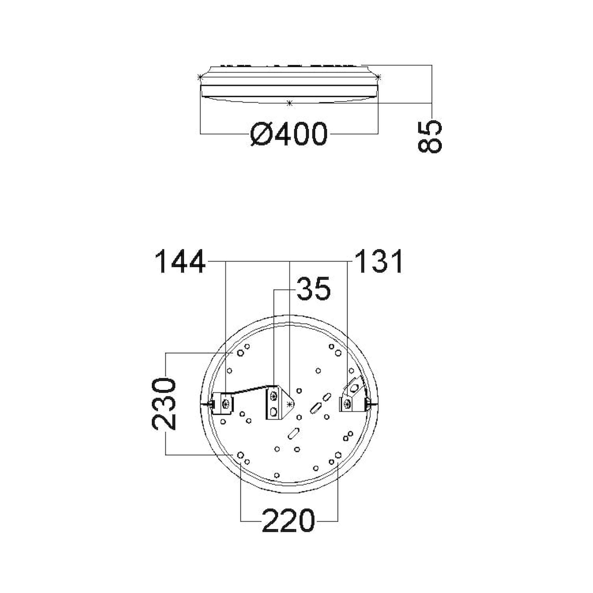 Glamox A35-S400 surface-mounted luminaire, 2893 lm, 3000 K, DALI dimmable