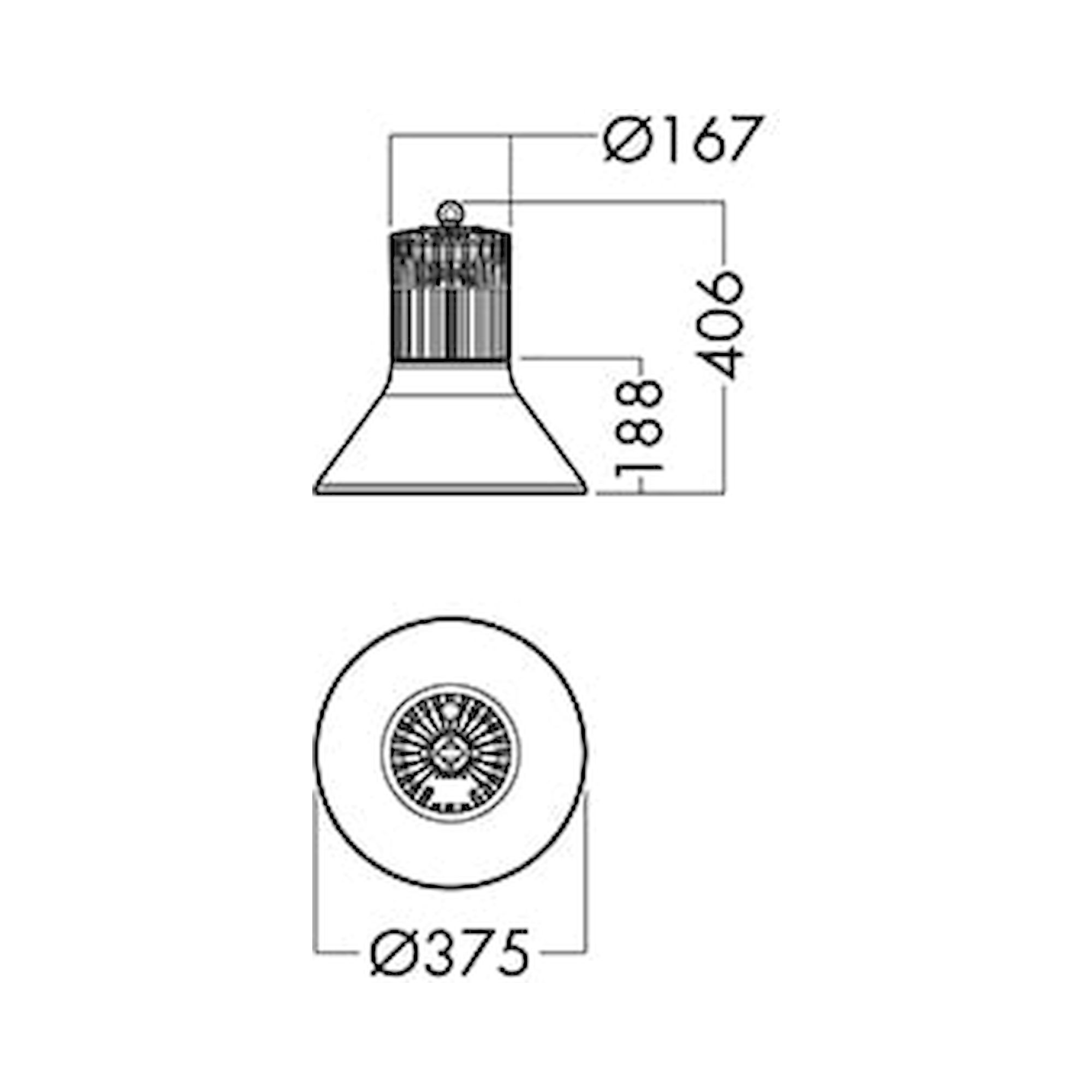 Glamox A90-P1 luminaire décoratif, 3210 lm, 3000 K, commutable