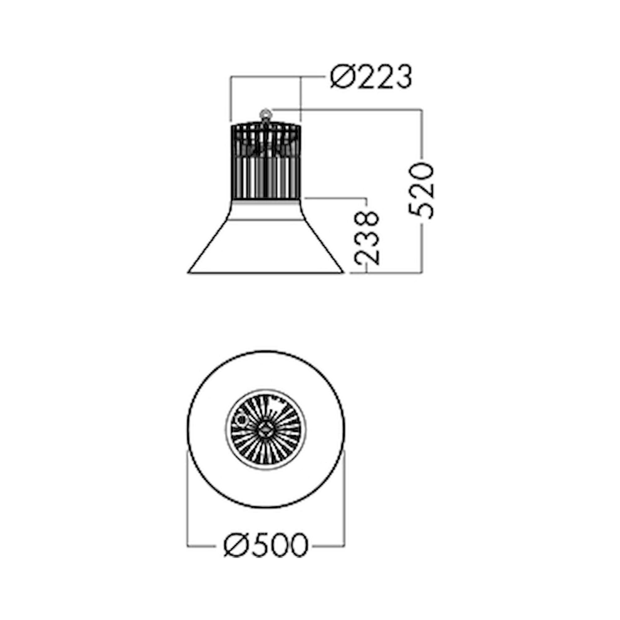Glamox A90-P2 luminaire décoratif, 20386 lm, 3000 K, à gradation DALI