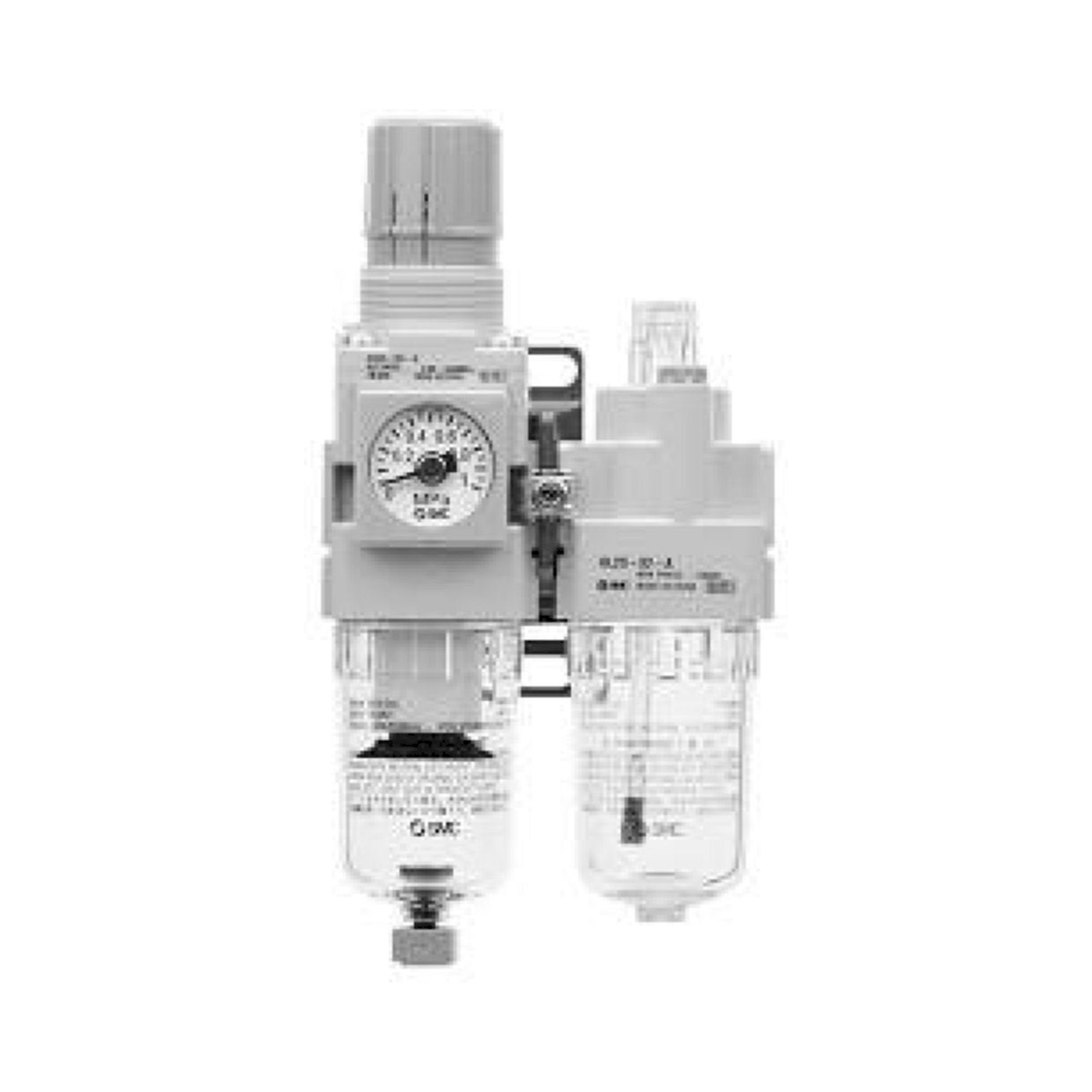 SMC AC30A-F03CE-V-B. AC20A-B bis AC60A-B, Kombinierte Wartungseinheit, Filter-Regler + Druckluftöler