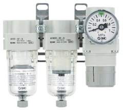 SMC AC20C-F01CG-CR-A. AC20C-40C-A (FRL), Modular Type, Air Filter + Mist Separator + Regulator