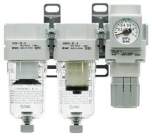 SMC AC30C-F03CE-V-B. AC20C-B to AC40C-B, Modular Type, Air Filter + Mist Separator + Regulator