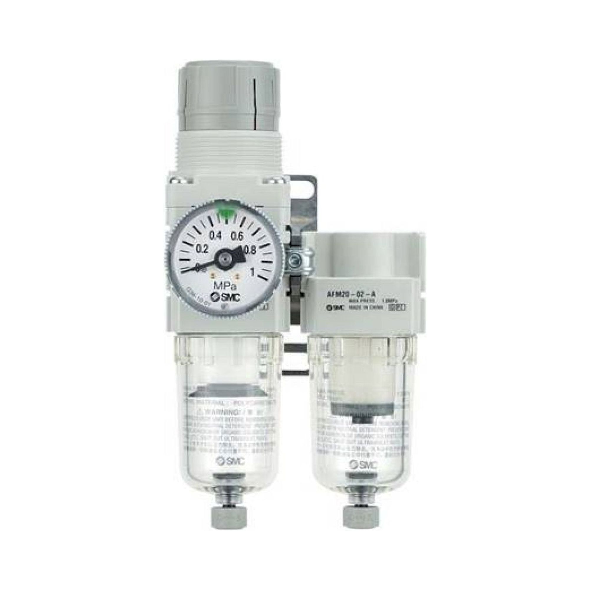 SMC AC20D-F02-SV-A. AC20D-40D-A, Wartungsgeräte (neue FRL) in Modulbauweise, Filter Regler + Mikrofilter