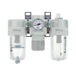 SMC AC40-F03DG-SV-A. AC10-40-A, Wartungsgeräte (neue FRL) in Modulbauweise, Luftfilter + Regler + Druckluftöler
