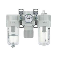 SMC AC40-F04G-KSV-A. AC10-40-A, Wartungsgeräte (neue FRL) in Modulbauweise, Luftfilter + Regler + Druckluftöler