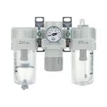SMC AC40-N04G-V-A. AC10-40-A, Wartungsgeräte (neue FRL) in Modulbauweise, Luftfilter + Regler + Druckluftöler