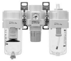 SMC AC30D-F03-V-B. AC20D-B to AC40D-B, Modular Type, Filter Regulator + Mist Separator