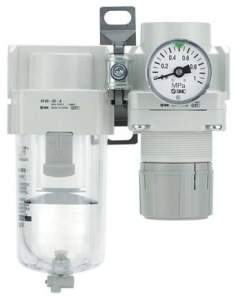 SMC AC30B-F03G-SV-R-A. AC10B-40B-A (FRL), Modular Type, Air Filter + Regulator