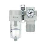 SMC AC30B-F03D-V1-A. AC10B-40B-A, Wartungsgeräte (neue FRL) in Modulbauweise, Luftfilter + Regler