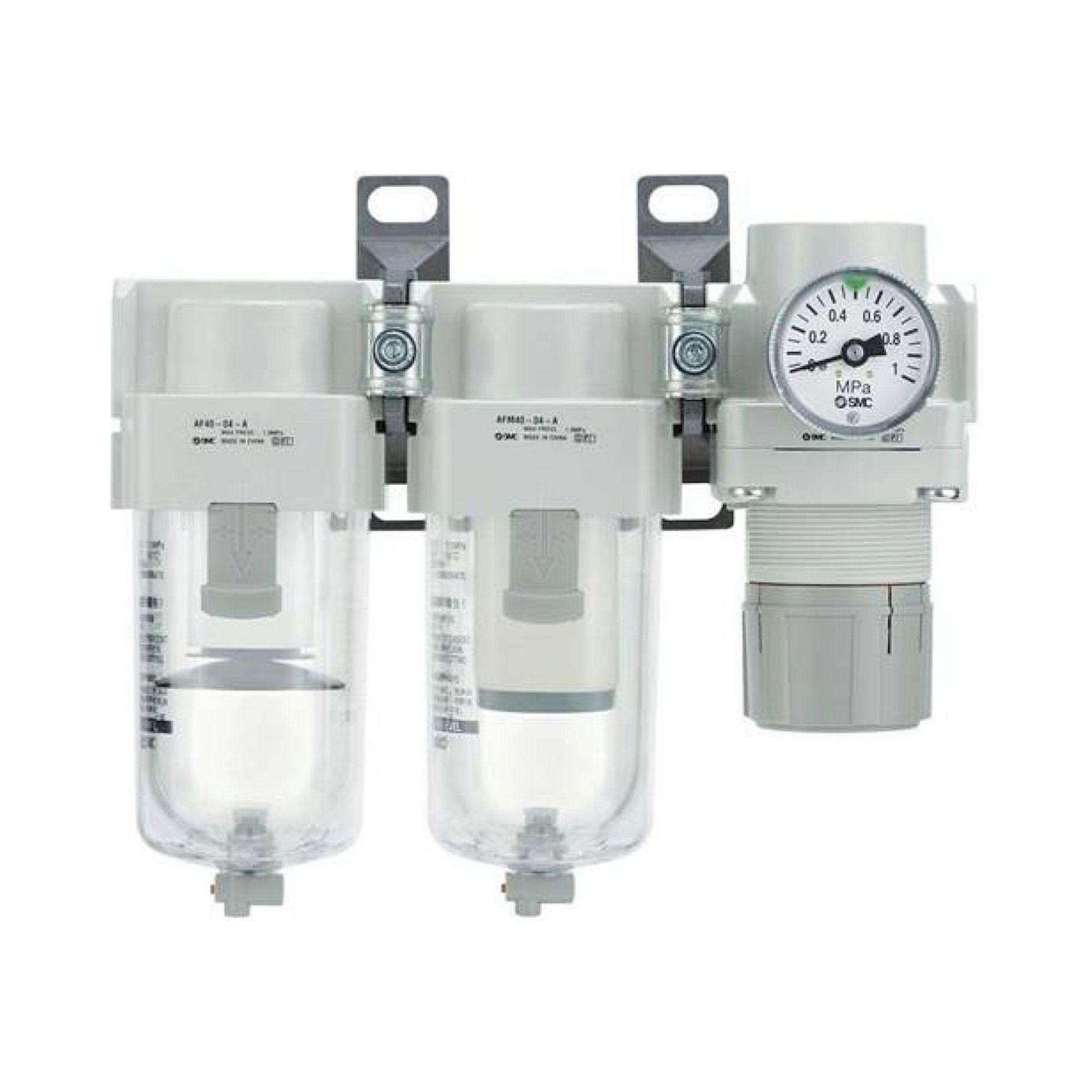 SMC AC40C-F03G-A. AC20C-40C-A, Wartungsgeräte (neue FRL) in Modulbauweise, Luftfilter + Mikrofilter + Regler