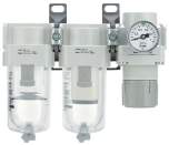 SMC AC40C-F04C-T-R-A. AC20C-40C-A (FRL), Modular Type, Air Filter + Mist Separator + Regulator