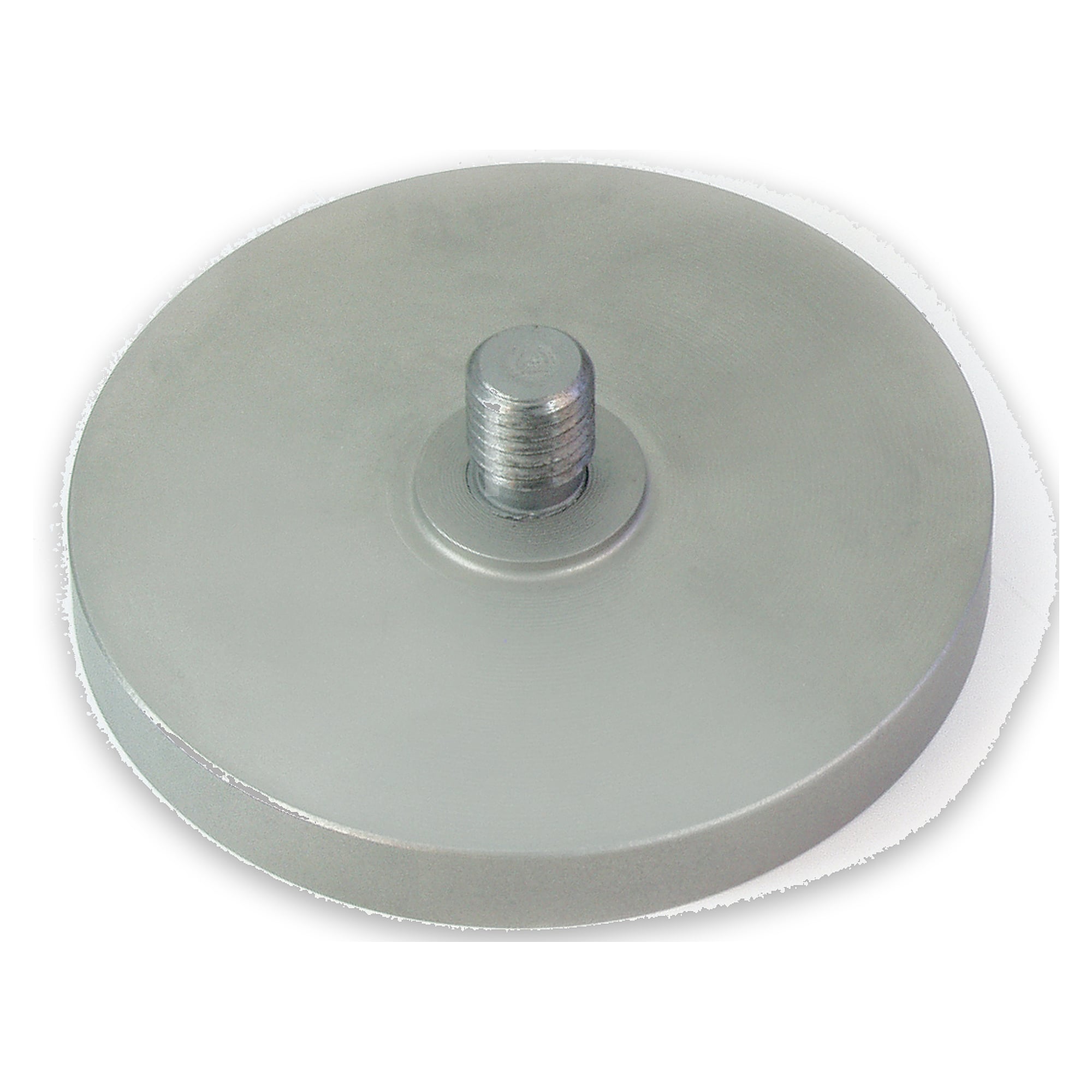 Druckscheibe aus Aluminium, 10 mm stark, für Drucktests bis 5 kN, ∅ 110 mm, Außengewinde: M12 - SAUTER AFH 06