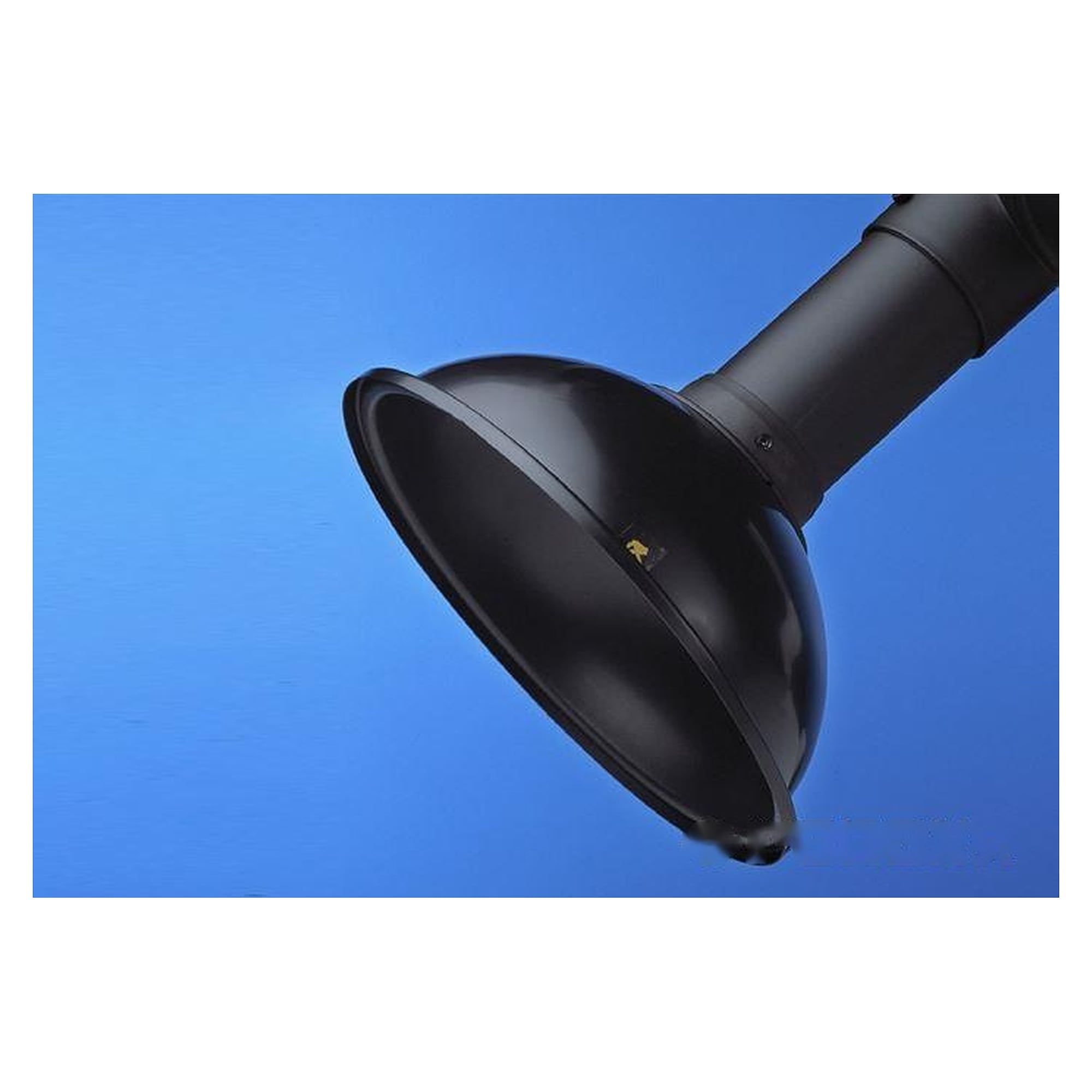 ESD round hood DN100, Ø 500 mm, conductive PP, black - Alsident 1-10050-6