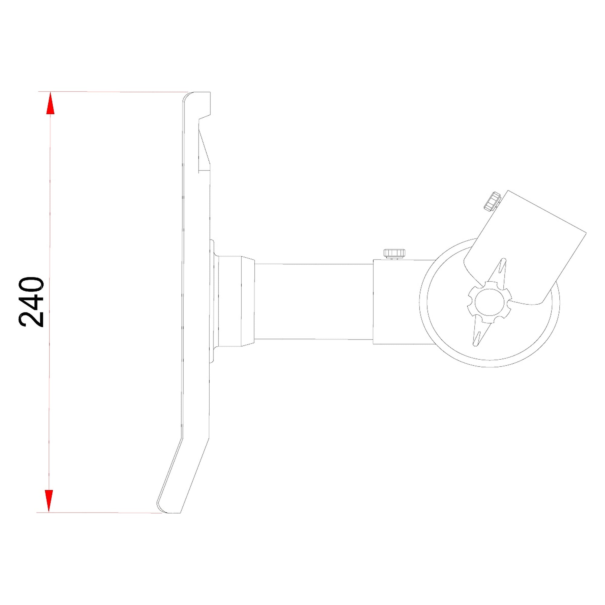 Flat hood DN50, rectangular, 330 x 240 mm, flange -050, variant 001 - Alsident 1-503324-050-001