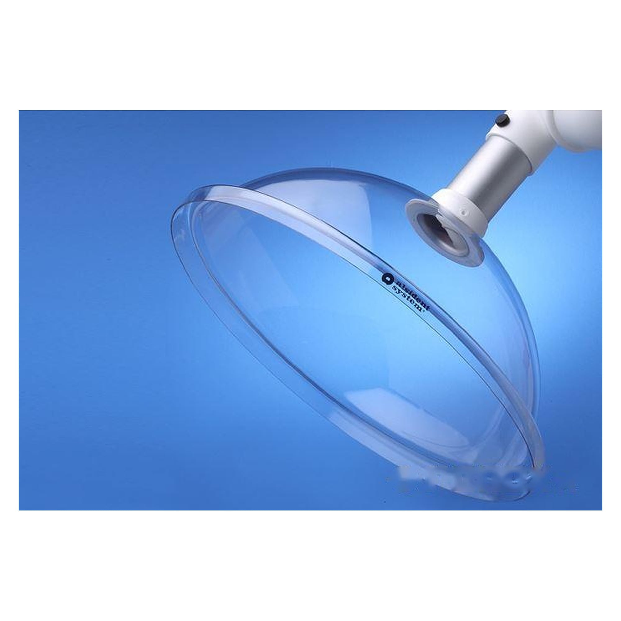 Round hood DN50, Ø 385 mm, transparent, black flange - Alsident 1-5035-050