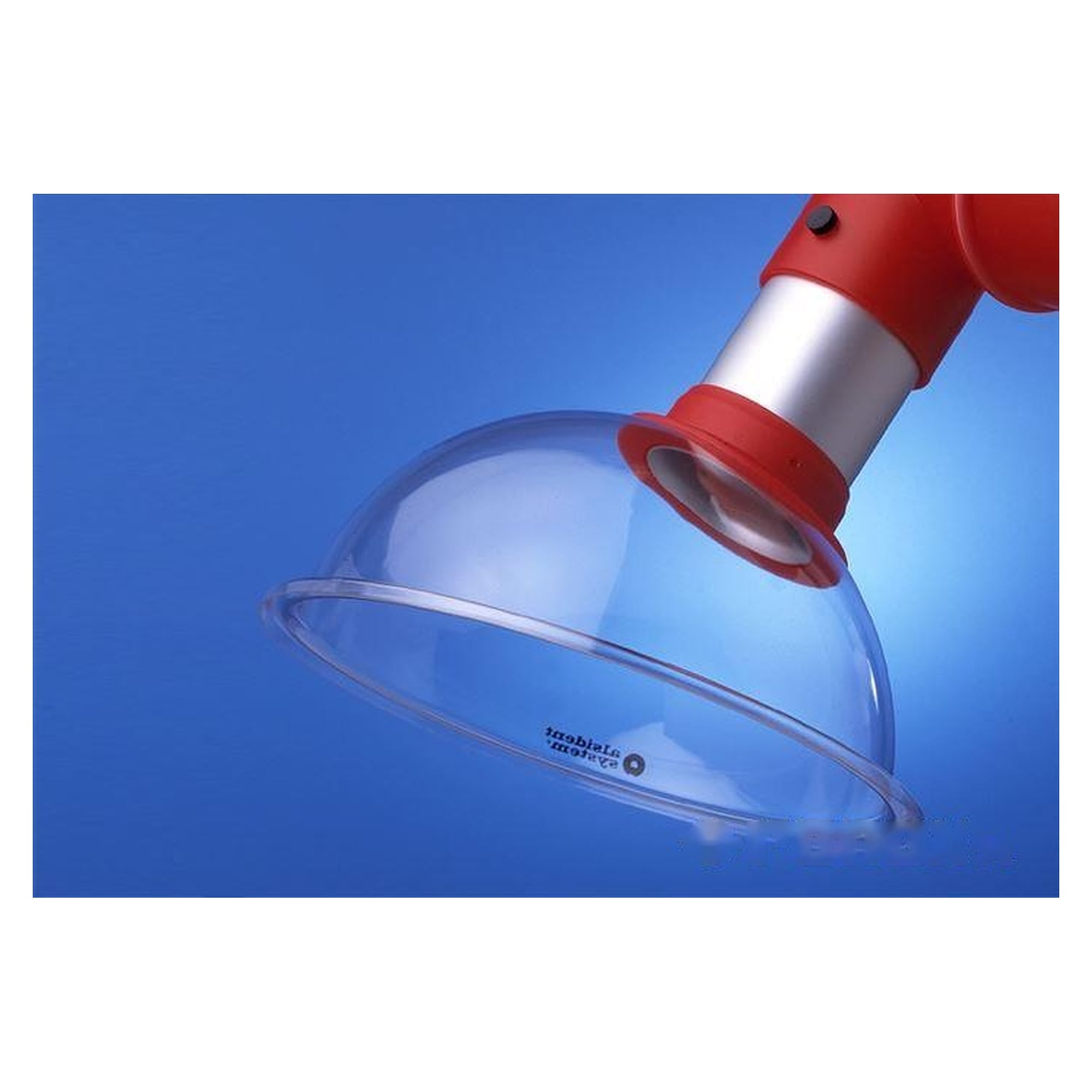 Round hood DN75, Ø280 mm, transparent PETG, aluminium stub - Alsident 1-7528