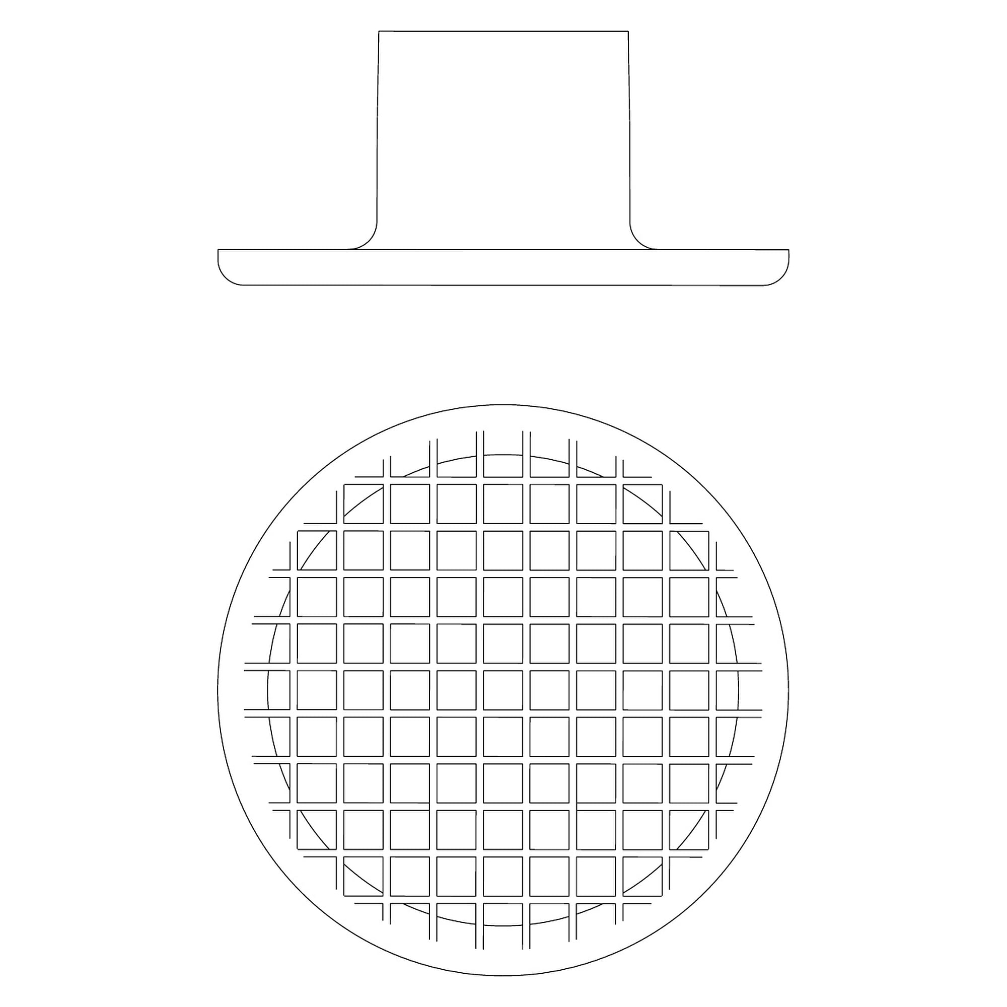 ESD-Schutzgitter für Haube System 50 AS, leitfähiges PP, schwarz - Alsident 5-16-6