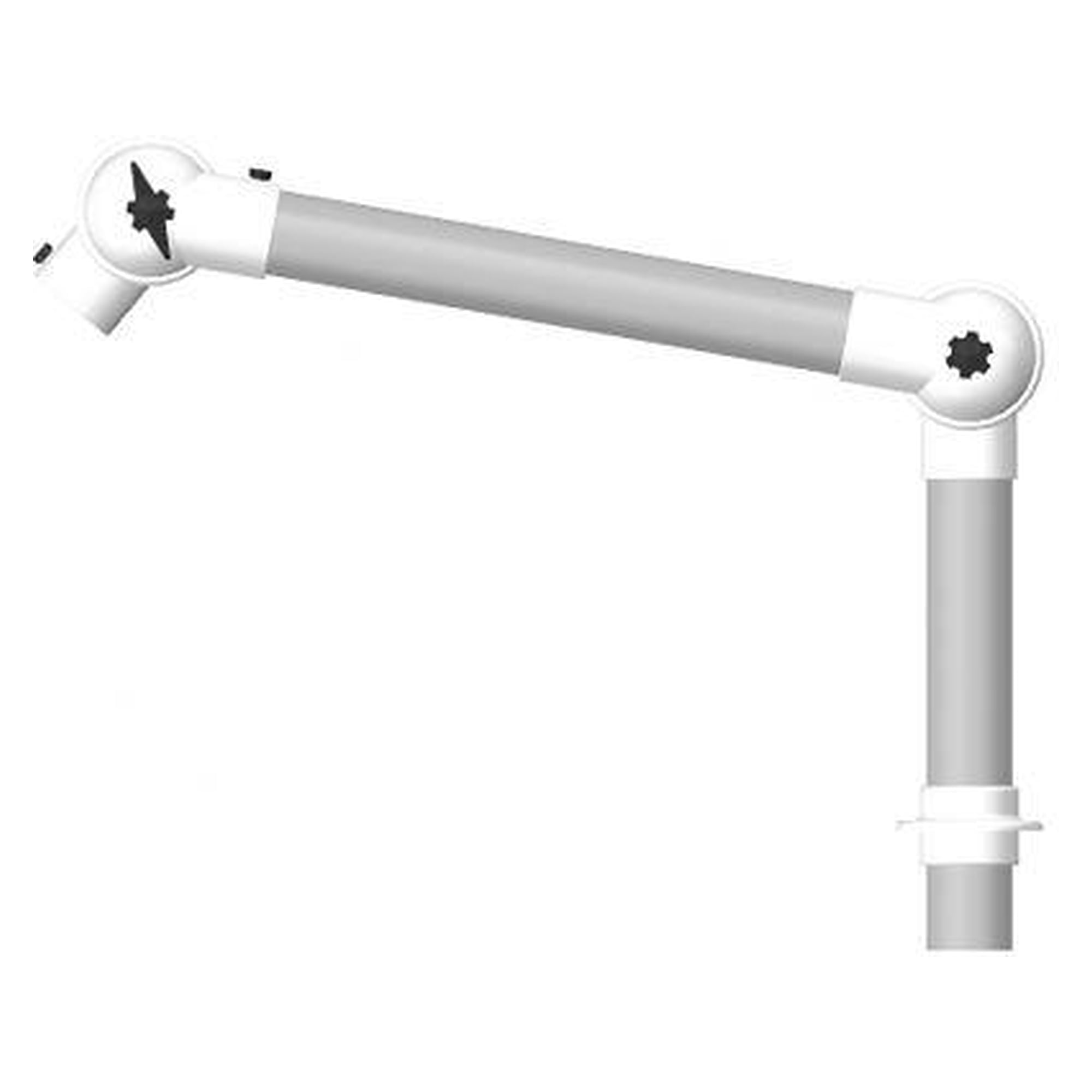 Extraction arm DN50, 2 joints, 645 mm, black, table mount - Alsident 50-47-1-050