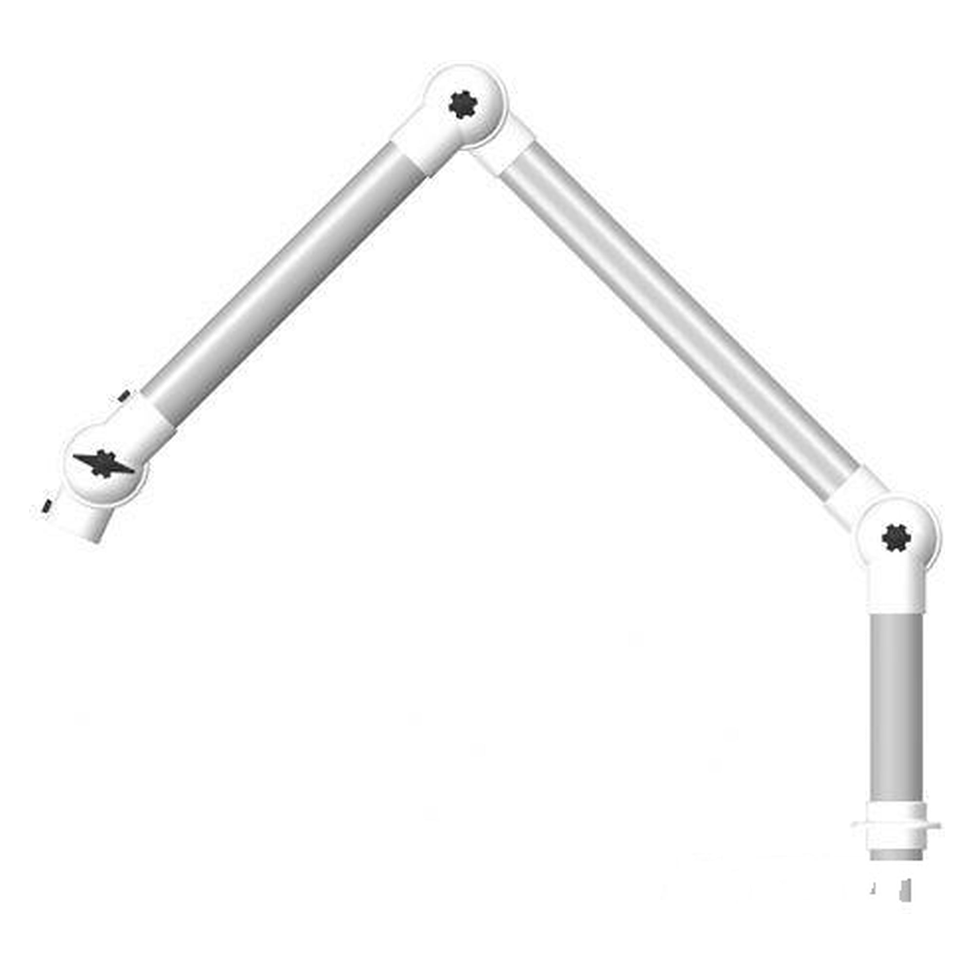 Bras d'aspiration DN50, 3 articulations, 945 mm, rouge, montage sur table - Alsident 50-4737-1-4