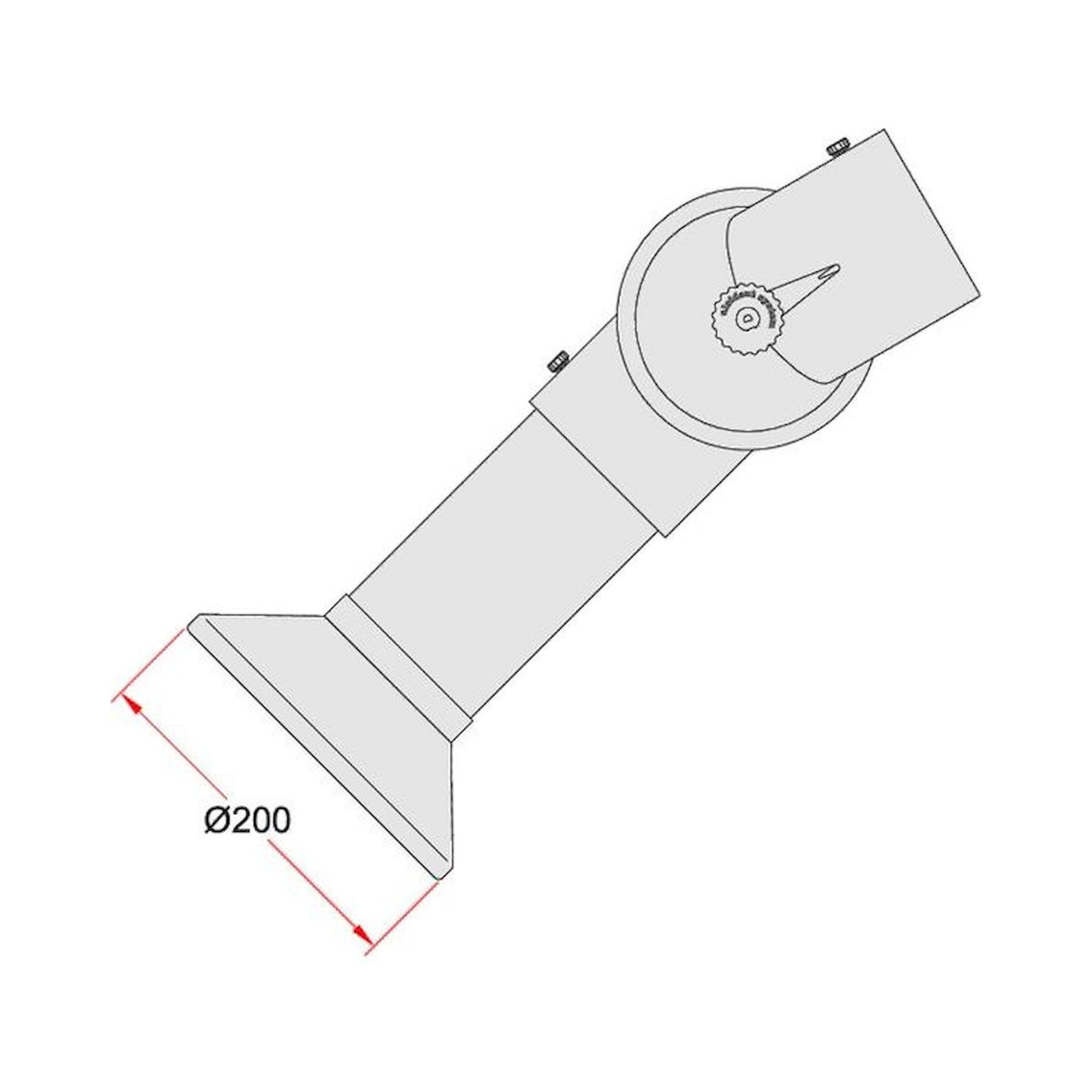 Alsident 1-10024-7-5. Ro with hood DN100, d.200 mm, white